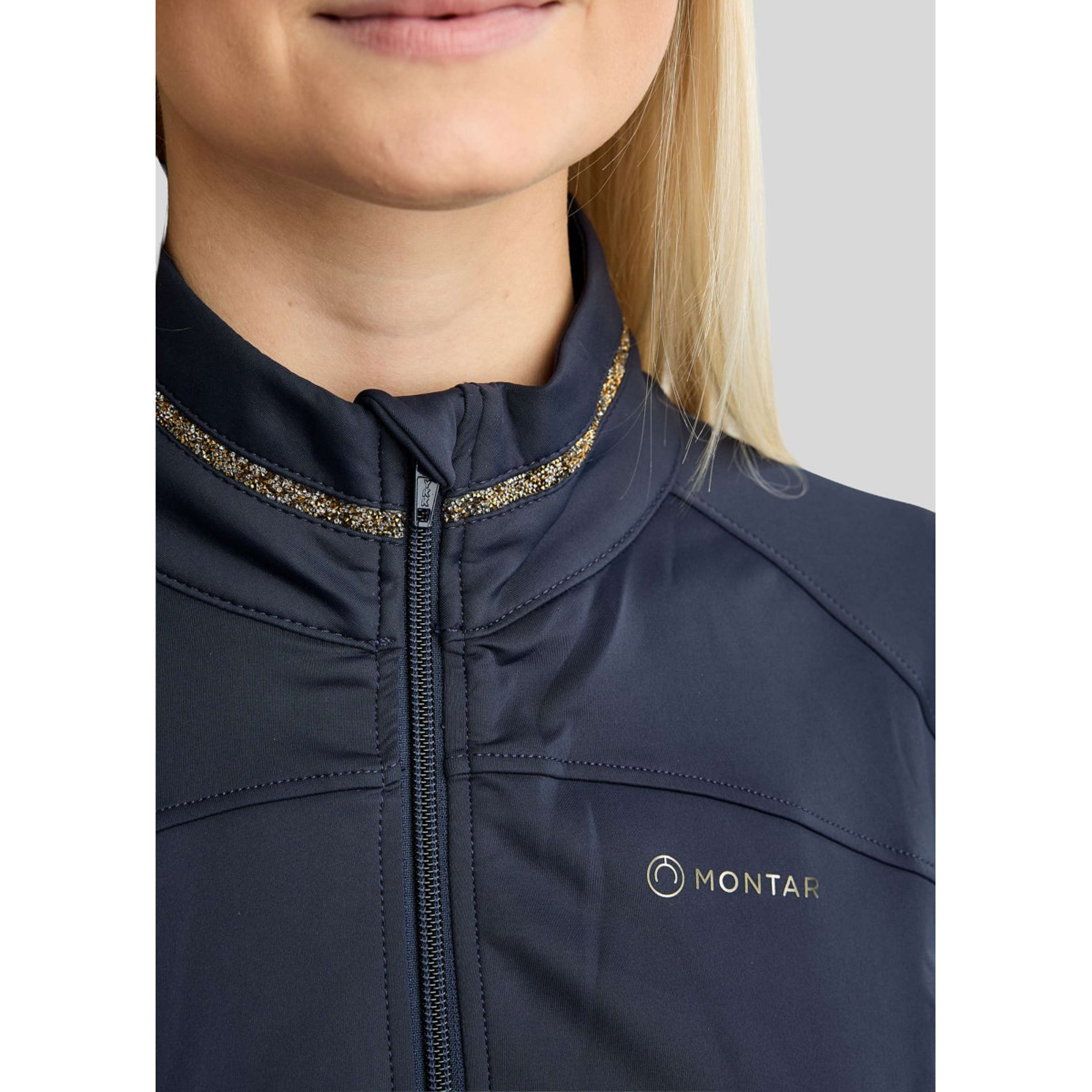 Montar Felpa con cappuccio e zip MoVeronica Golden Quartz Crystal Navy