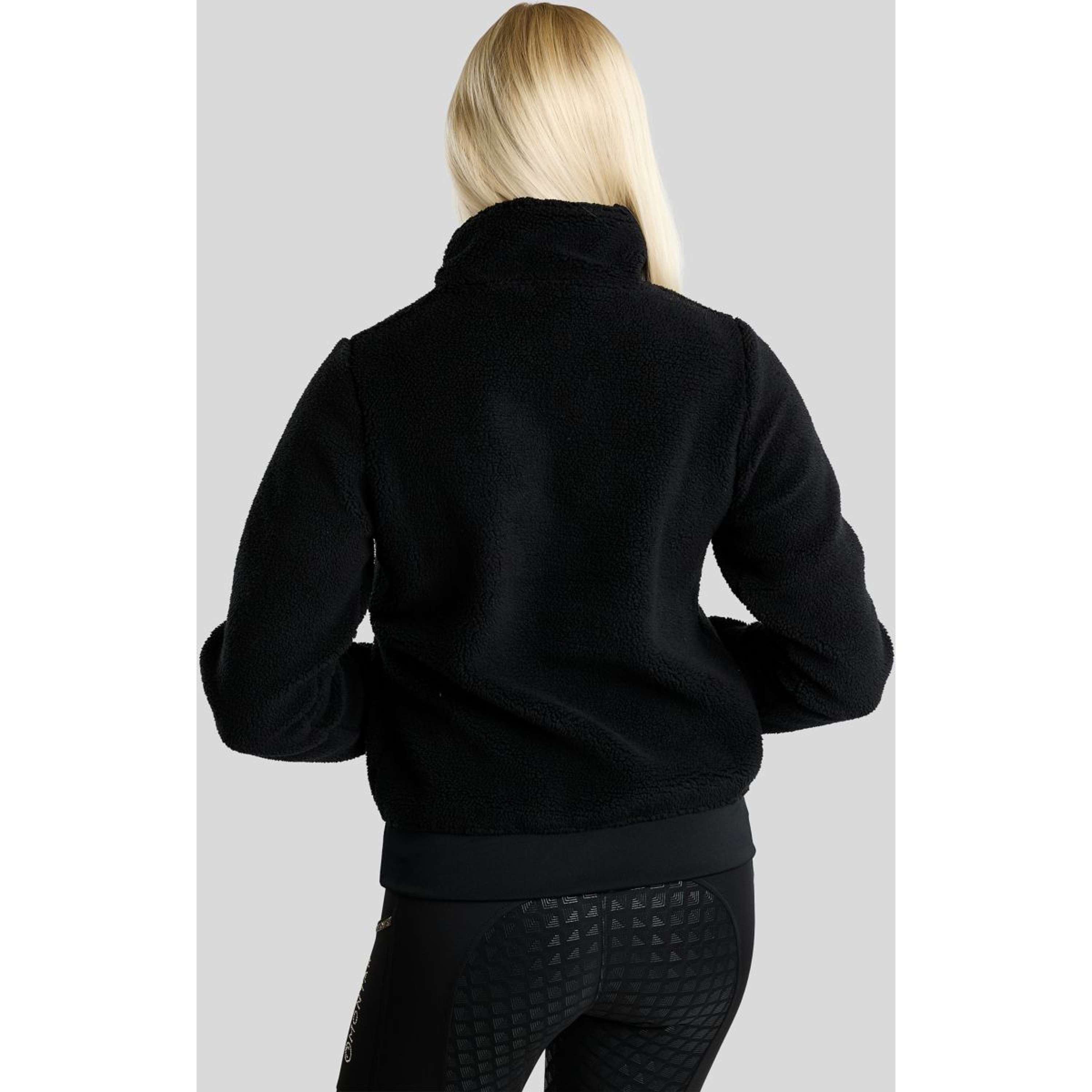 Montar Maglione MoEbba Q-Zip Teddy Pile Golden Quartz Nero