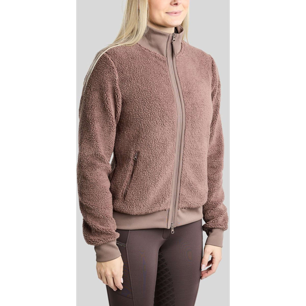 Montar Felpa con cappuccio e zip MoEbba Teddy Pile Golden Quartz Nougat Brown