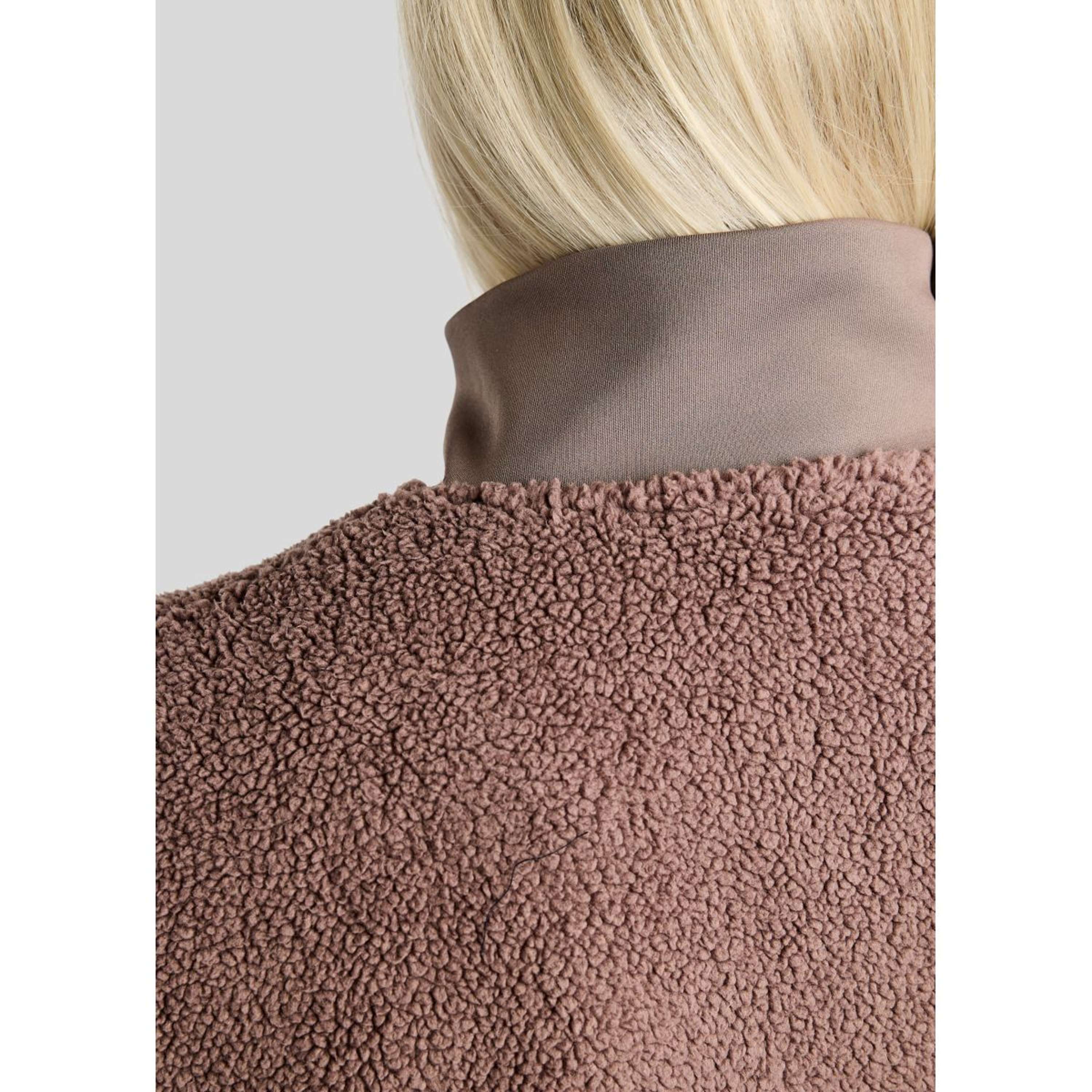 Montar Felpa con cappuccio e zip MoEbba Teddy Pile Golden Quartz Nougat Brown