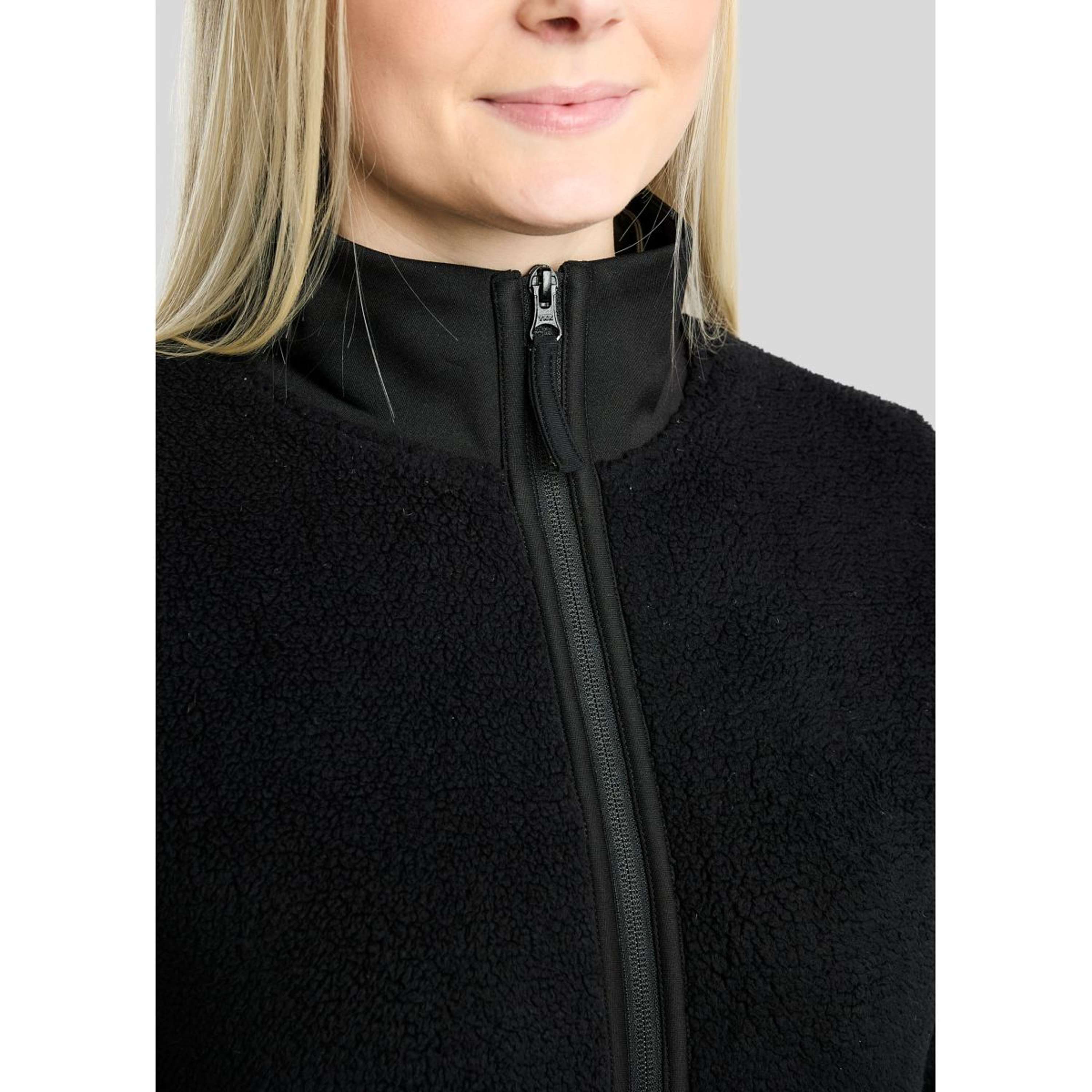 Montar Felpa con cappuccio e zip MoEbba Teddy Pile Golden Quartz Nero