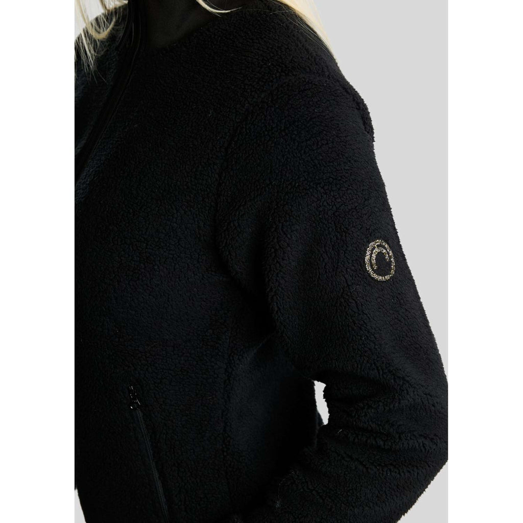 Montar Felpa con cappuccio e zip MoEbba Teddy Pile Golden Quartz Nero