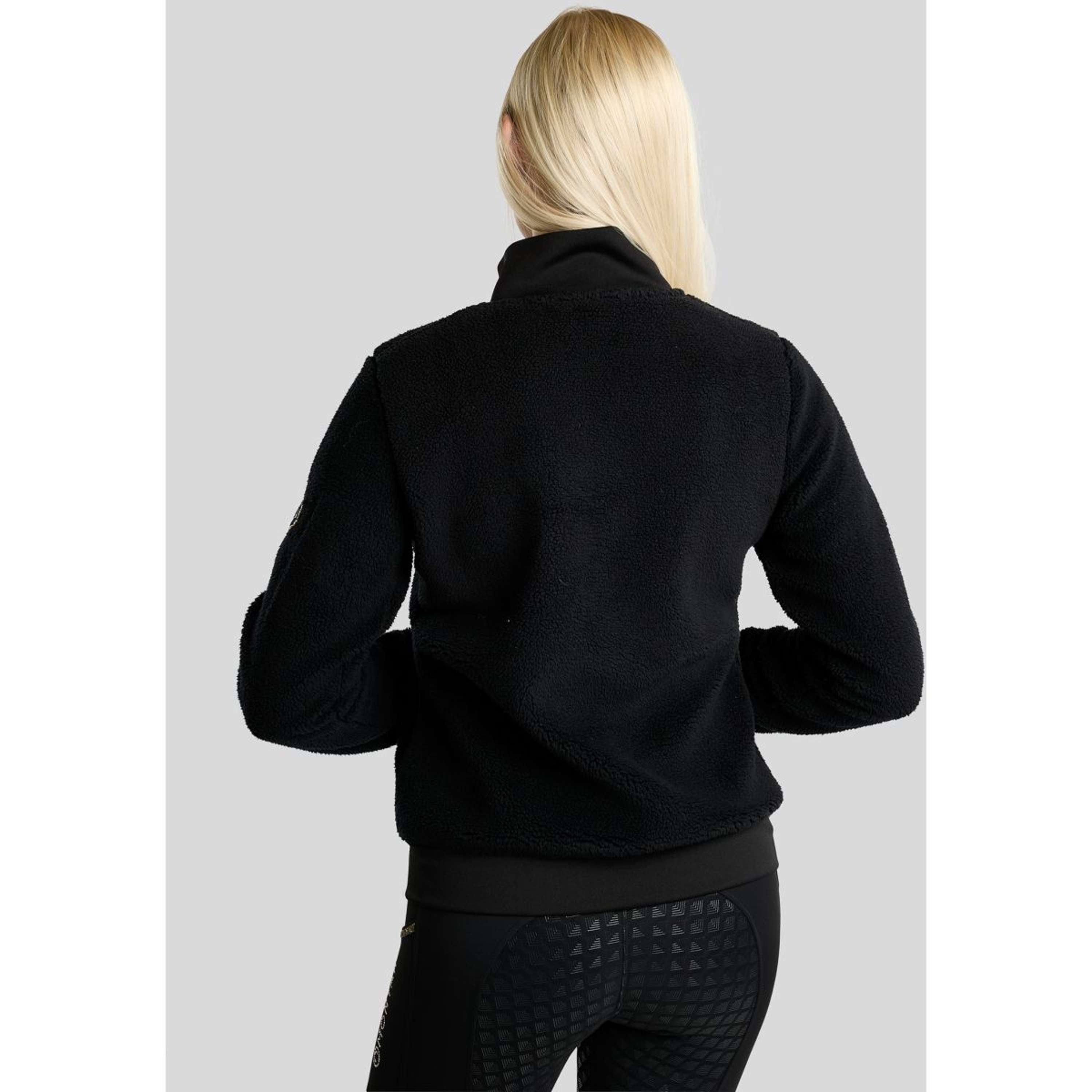 Montar Felpa con cappuccio e zip MoEbba Teddy Pile Golden Quartz Nero