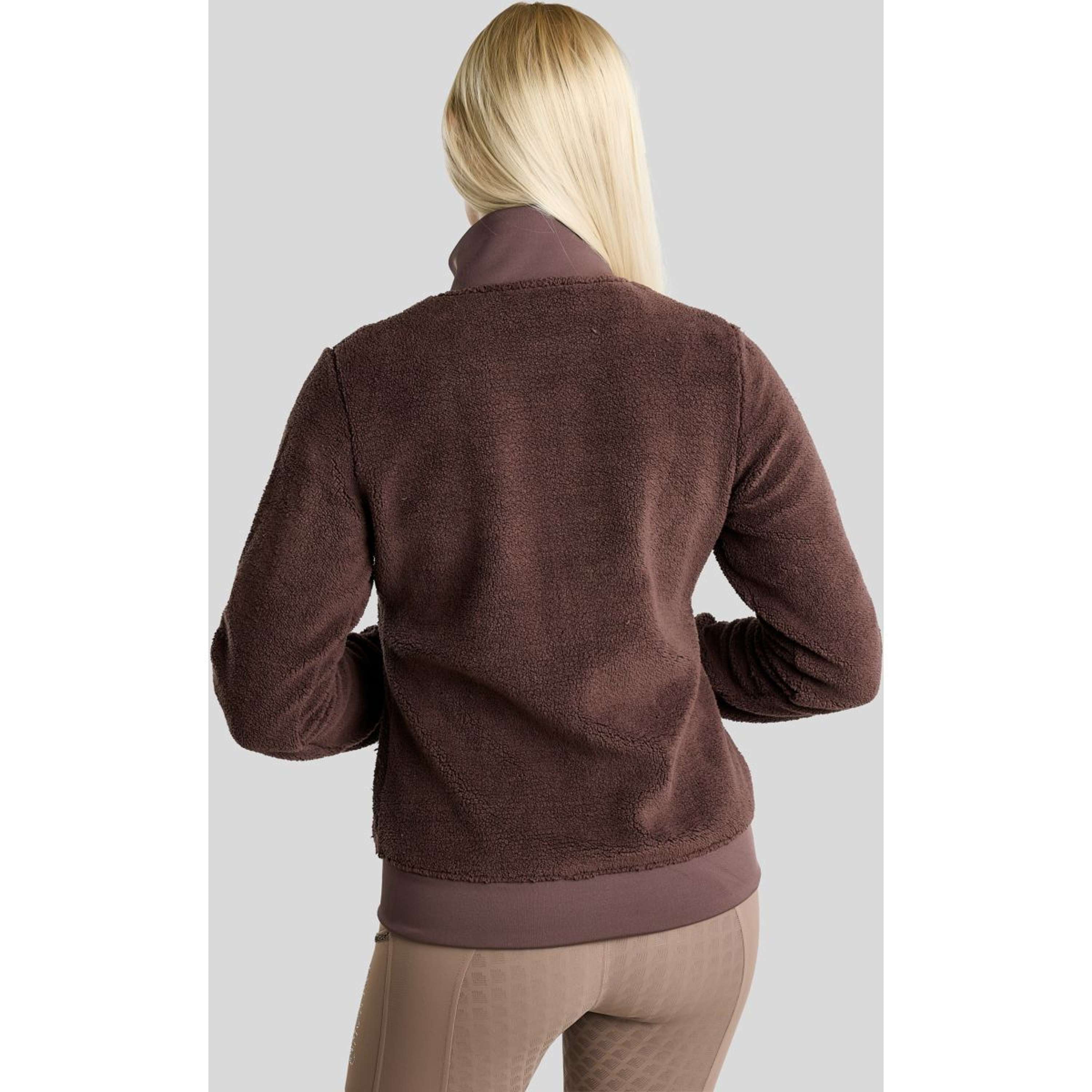 Montar Felpa con cappuccio e zip MoEbba Teddy Pile Golden Quartz Black Peony