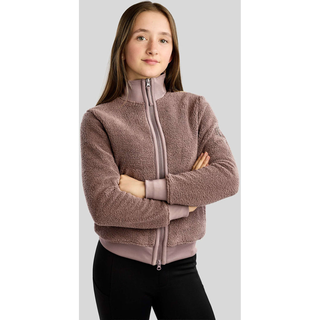 Montar Felpa con cappuccio e zip MoEbba Teddy Pile Golden Quartz Kids Nougat Brown