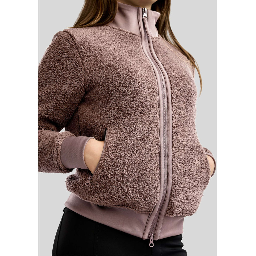 Montar Felpa con cappuccio e zip MoEbba Teddy Pile Golden Quartz Kids Nougat Brown