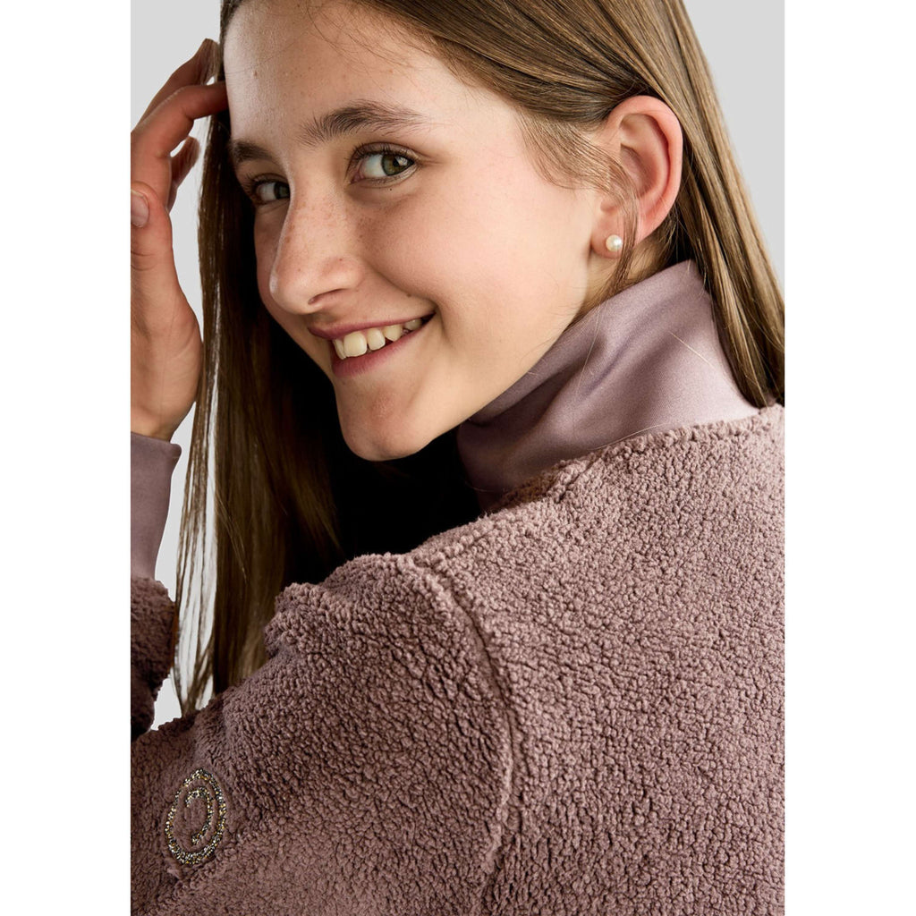Montar Felpa con cappuccio e zip MoEbba Teddy Pile Golden Quartz Kids Nougat Brown