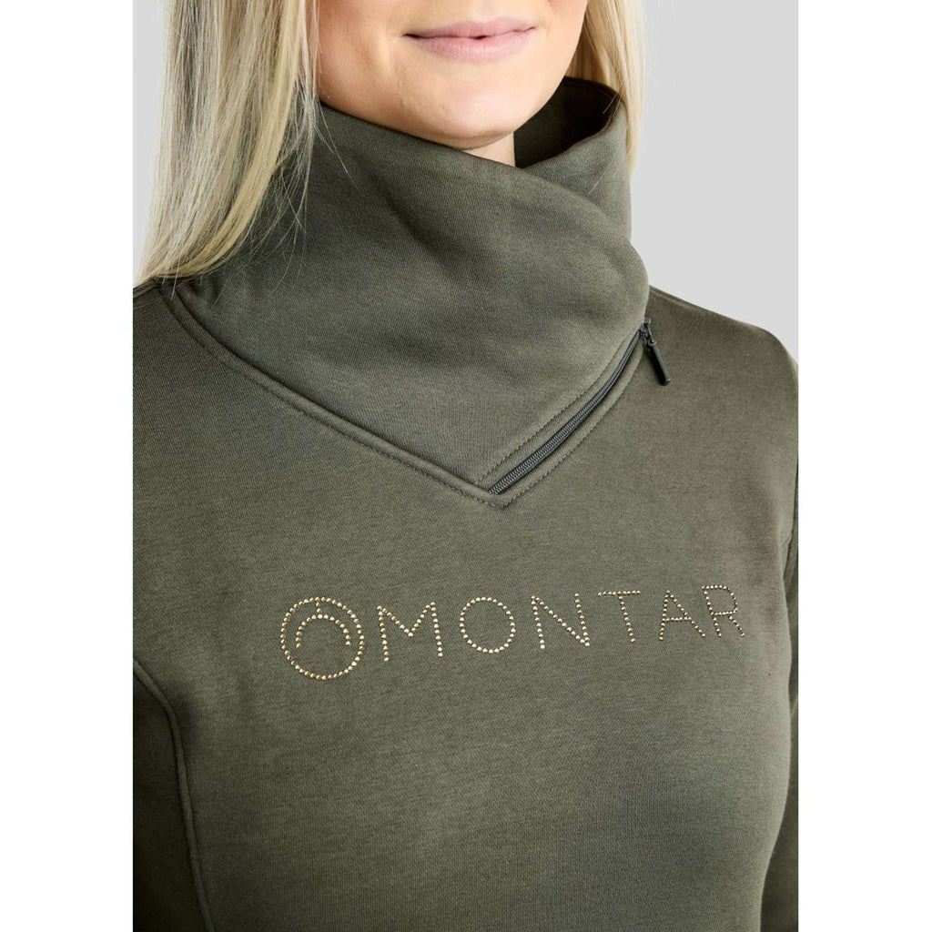Montar Maglione MoNaja High Collar Golden Quartz Crystals Forest Green