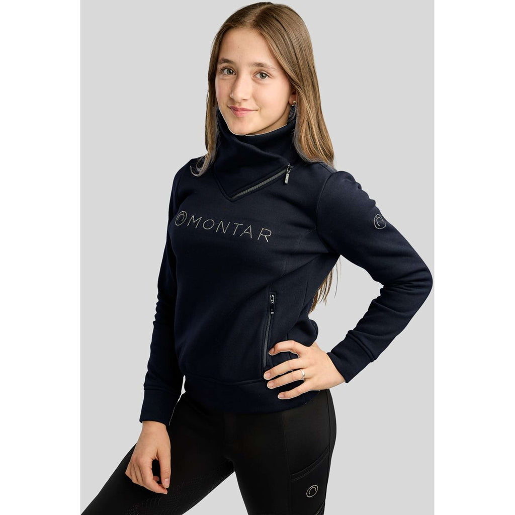 Montar Maglione MoNaja High Collar Golden Quartz Crystals Kids Navy