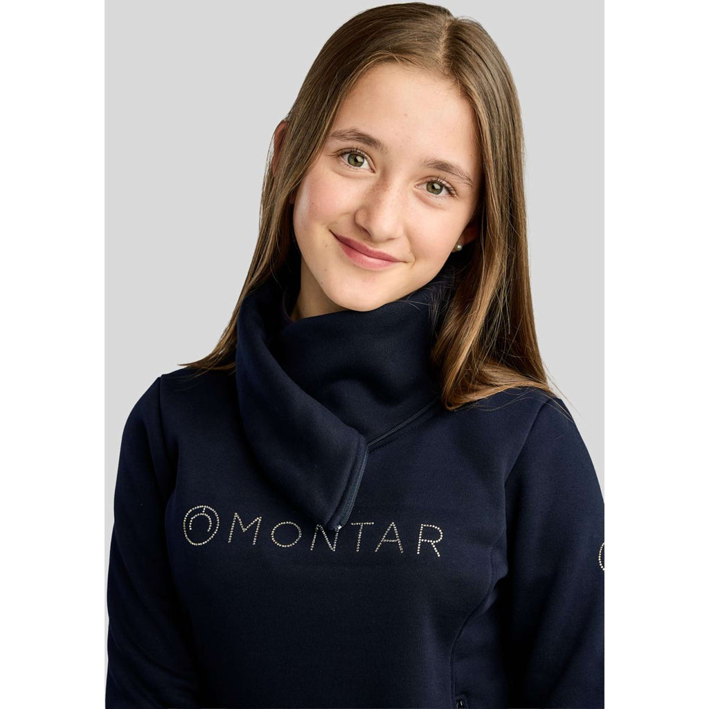 Montar Maglione MoNaja High Collar Golden Quartz Crystals Kids Navy