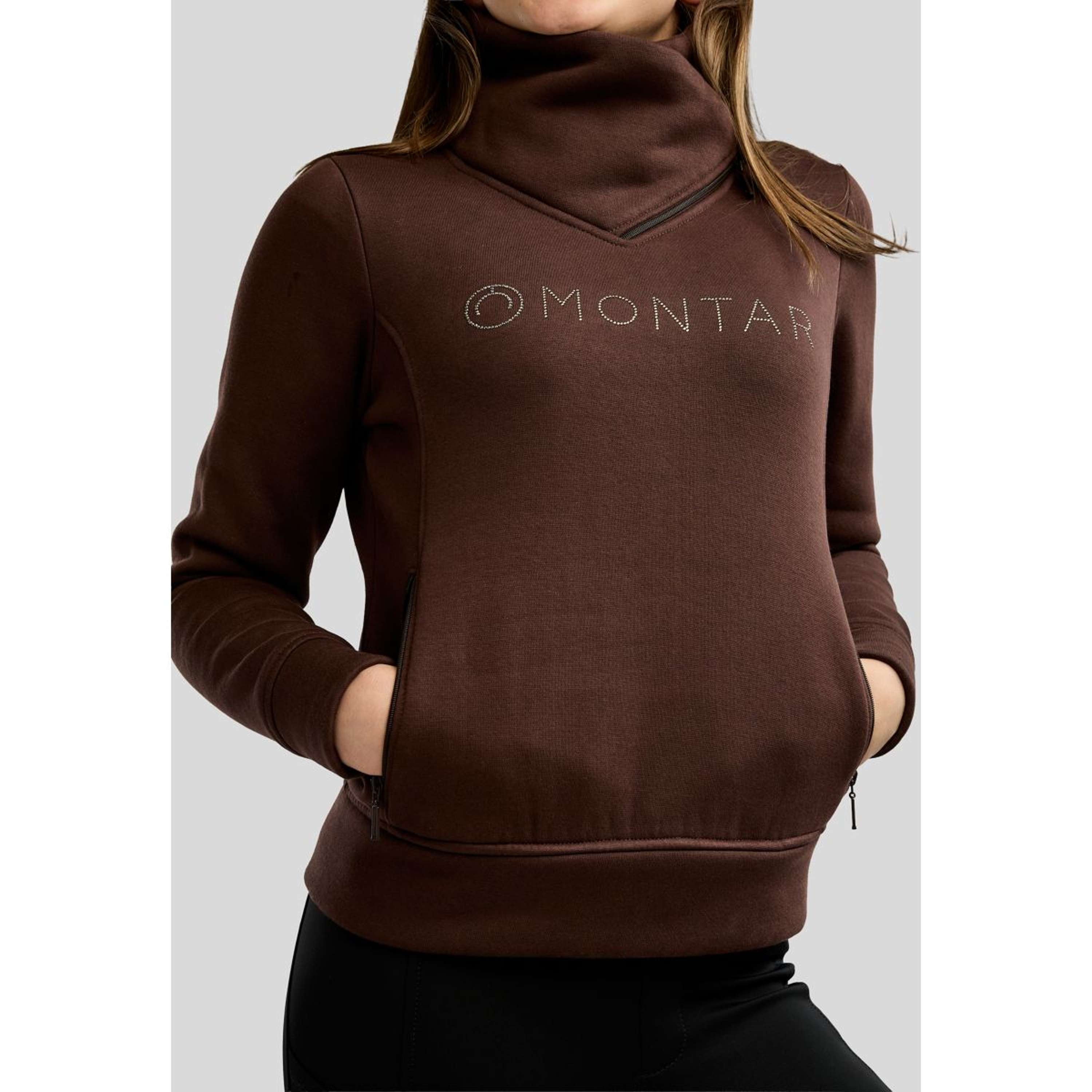Montar Maglione MoNaja High Collar Golden Quartz Crystals Kids Black Peony