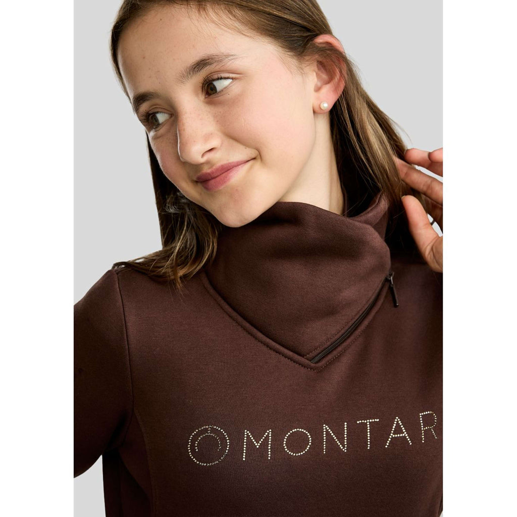 Montar Maglione MoNaja High Collar Golden Quartz Crystals Kids Black Peony