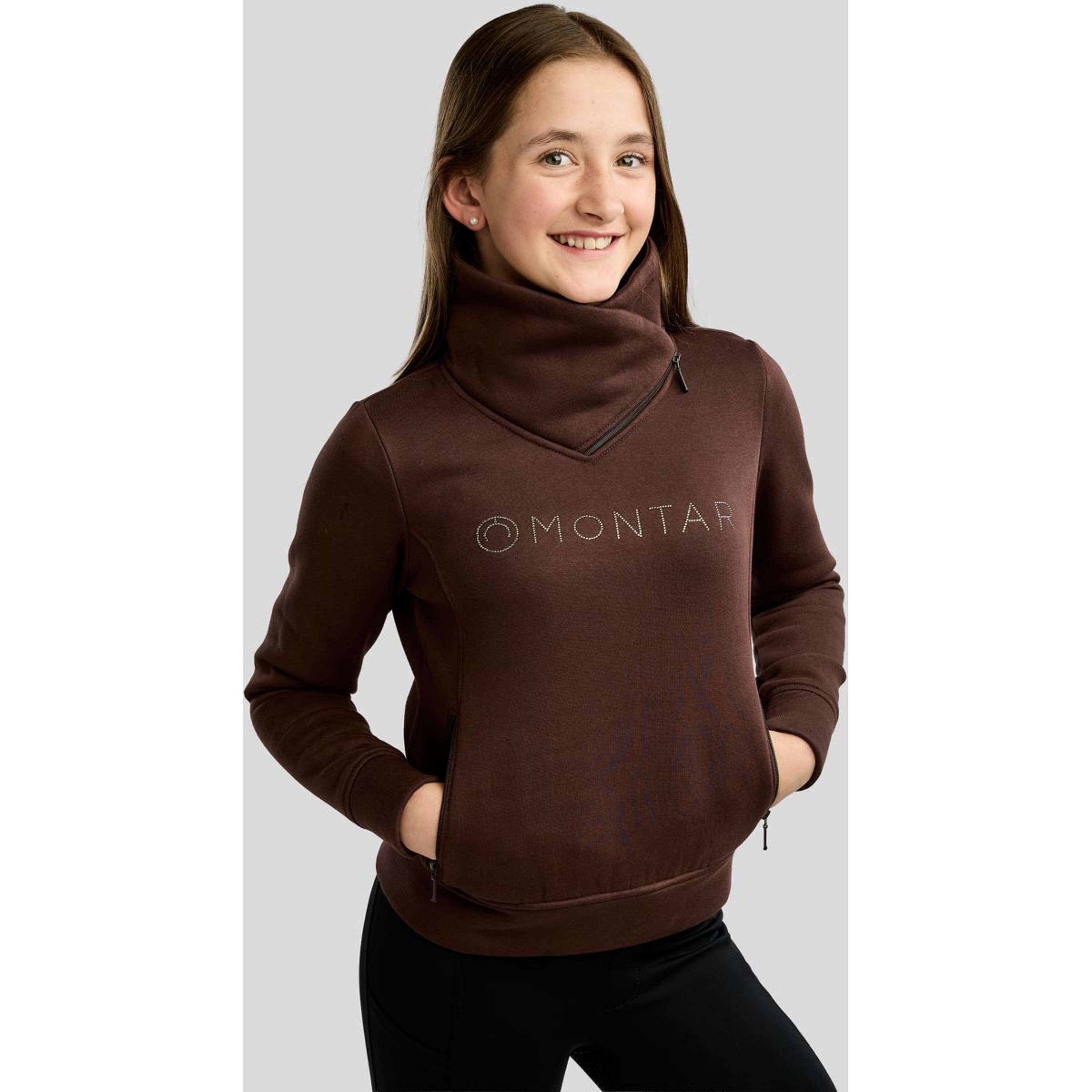 Montar Maglione MoNaja High Collar Golden Quartz Crystals Kids Black Peony