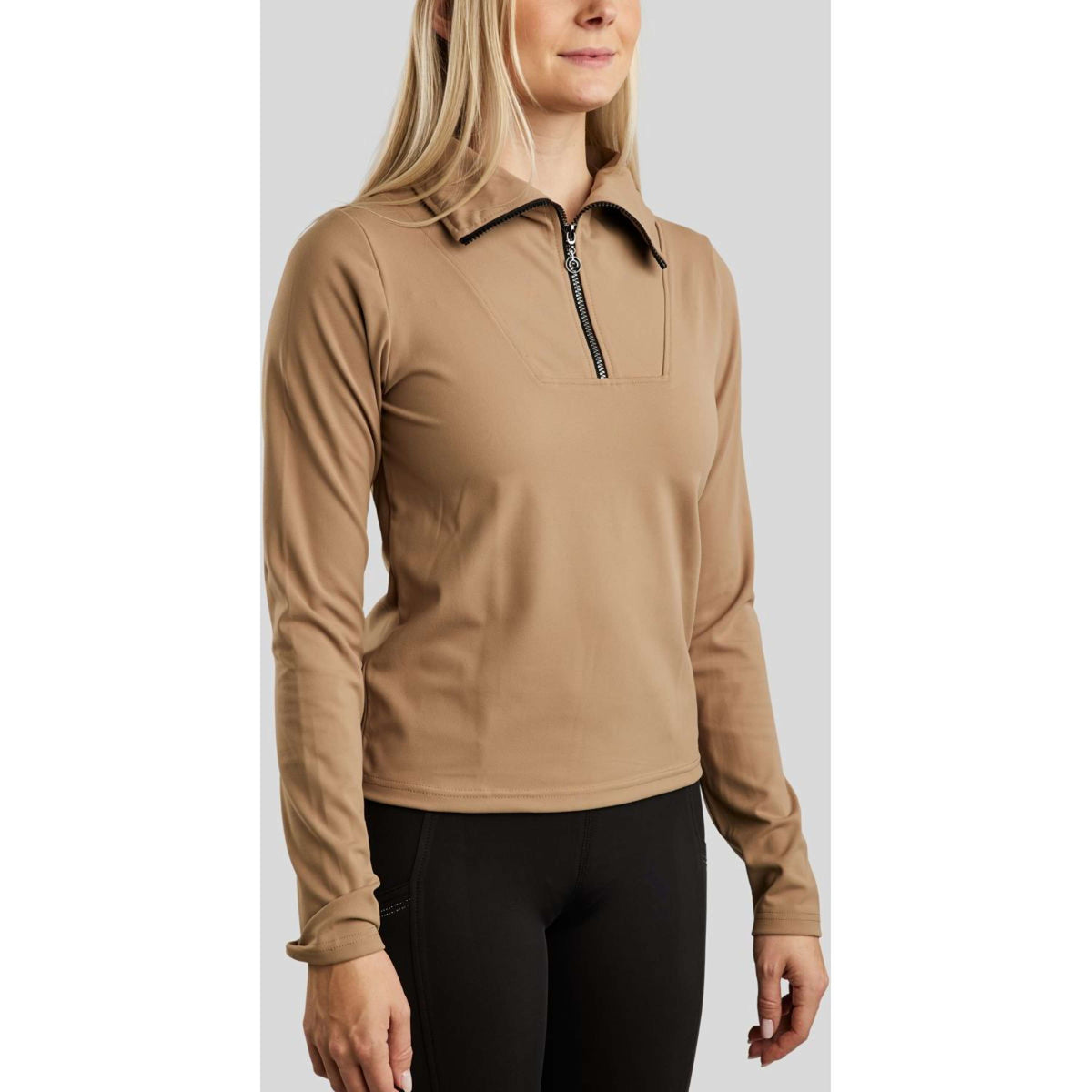Montar Shirt MoRachel Quarter Zip Latte macchiato