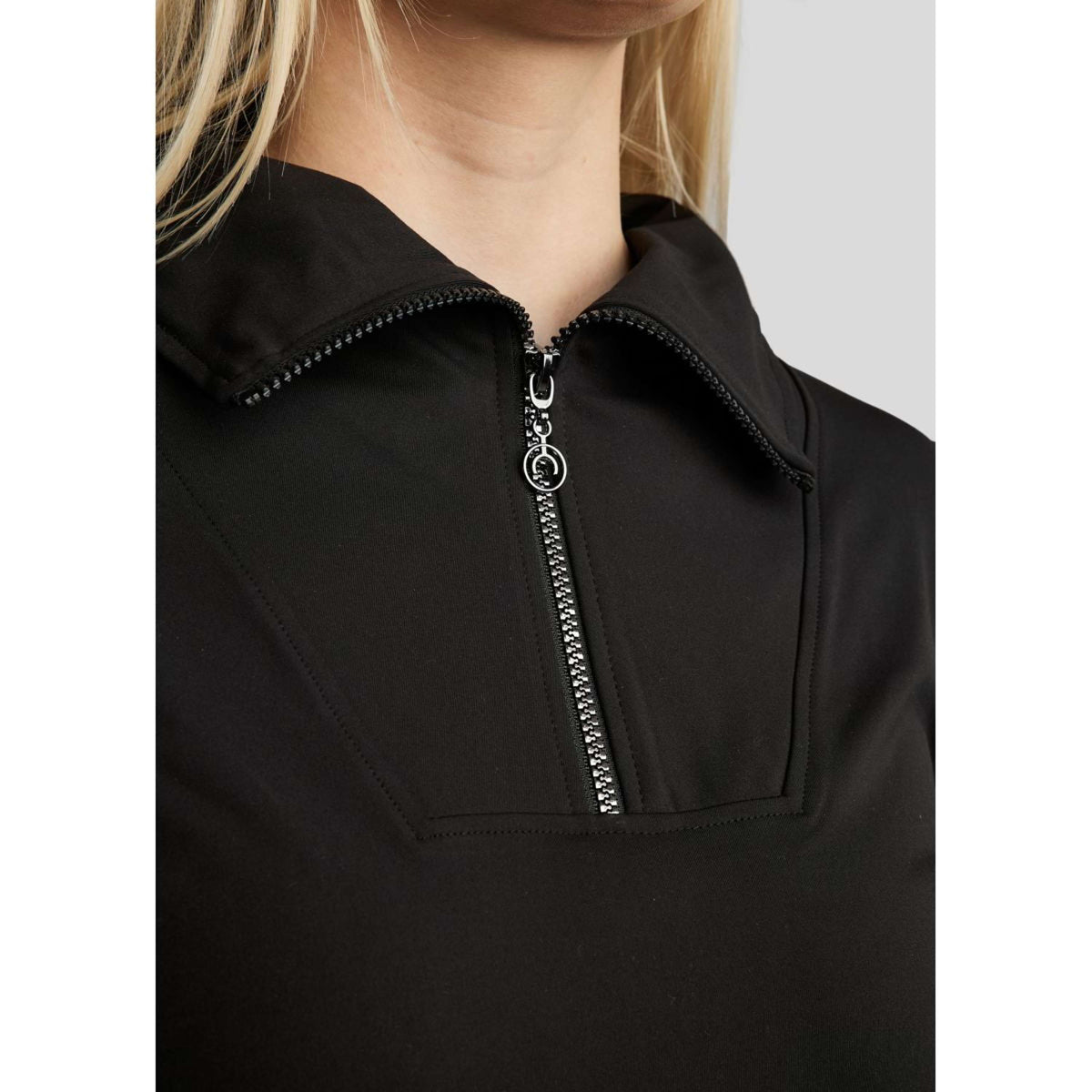 Montar Shirt MoRachel Quarter Zip Nero