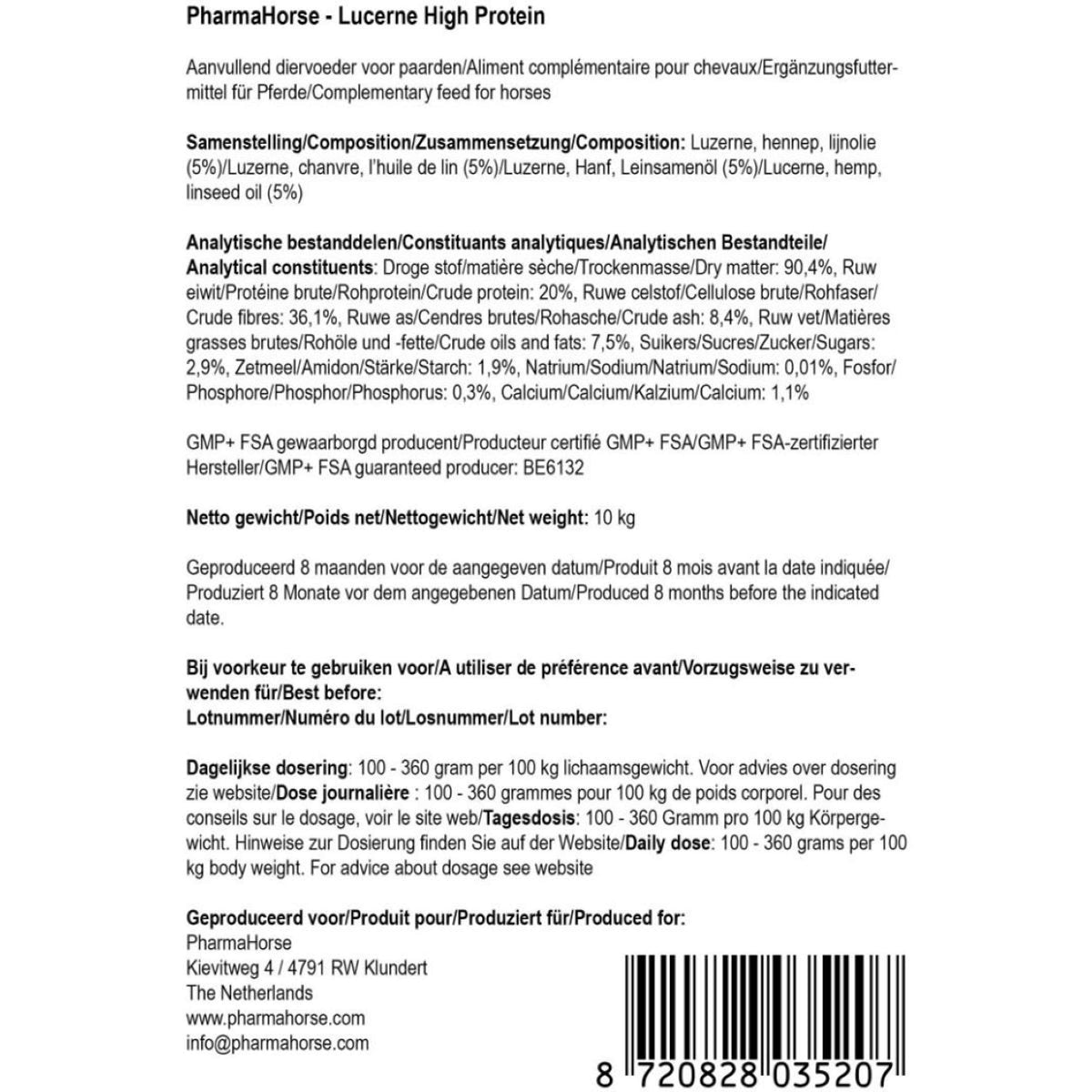 PharmaHorse Luzerne Alto contenuto proteico