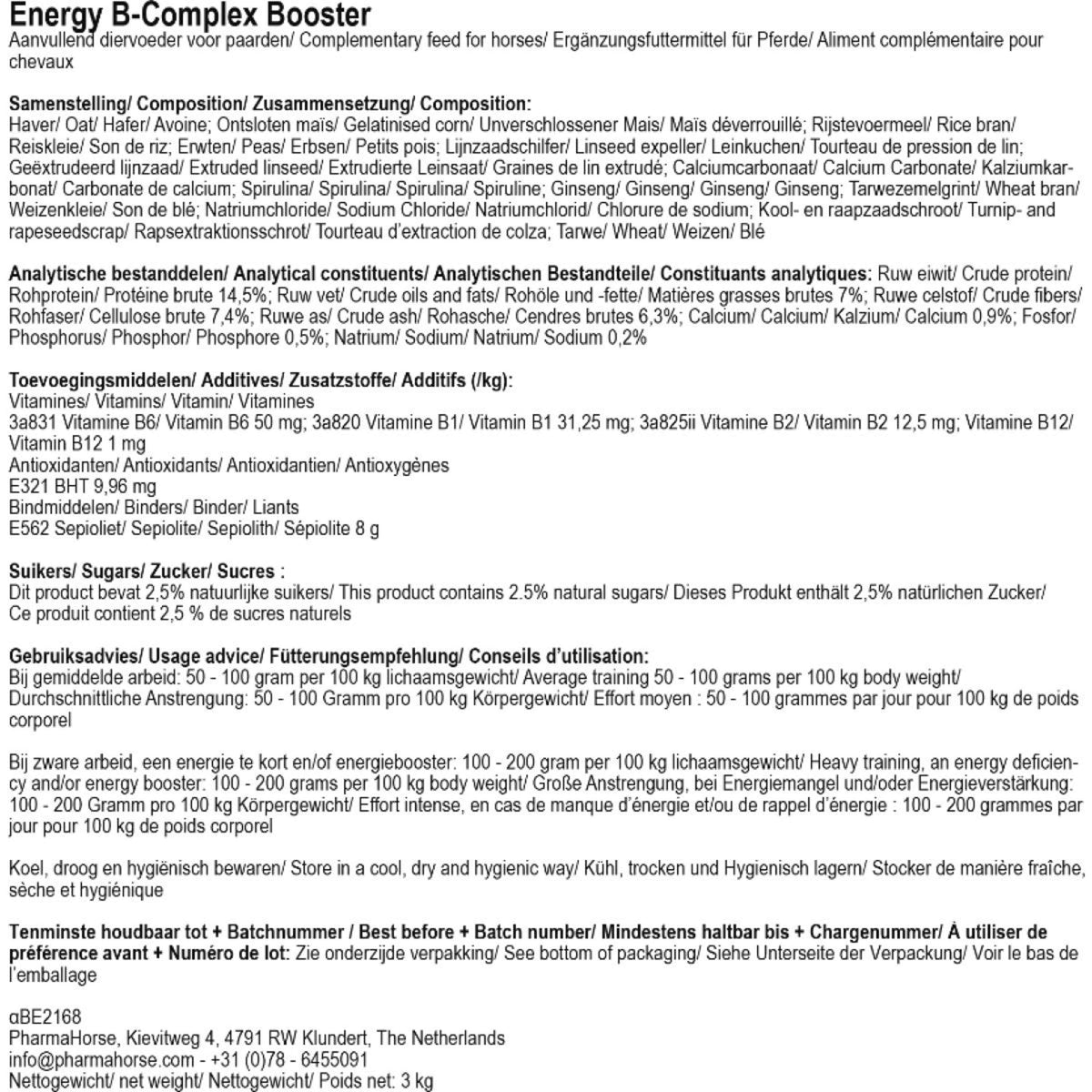 PharmaHorse Booster energetico del complesso B