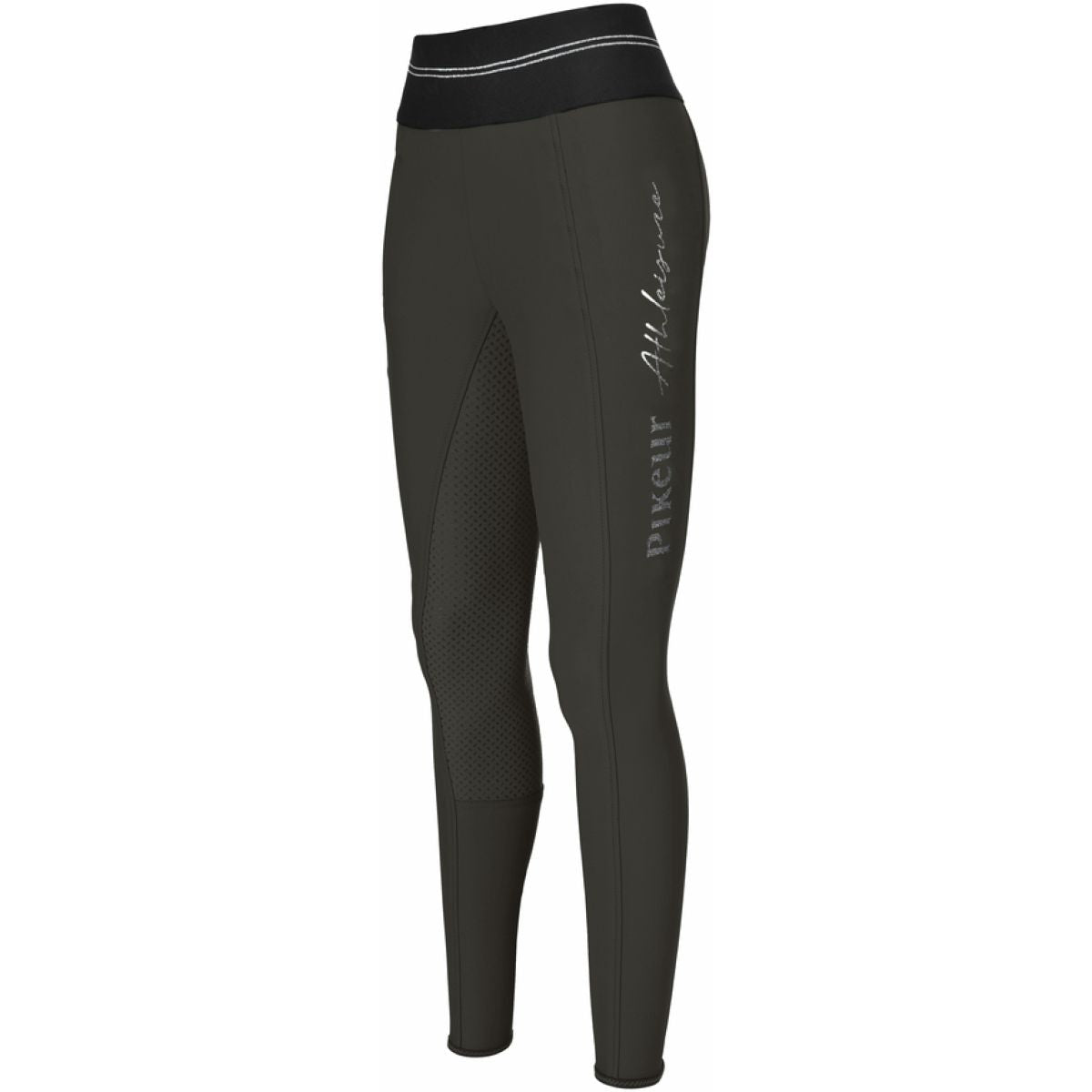 Pikeur Leggings da Equitazione Gia Athleisure Full Grip Oliva Nera