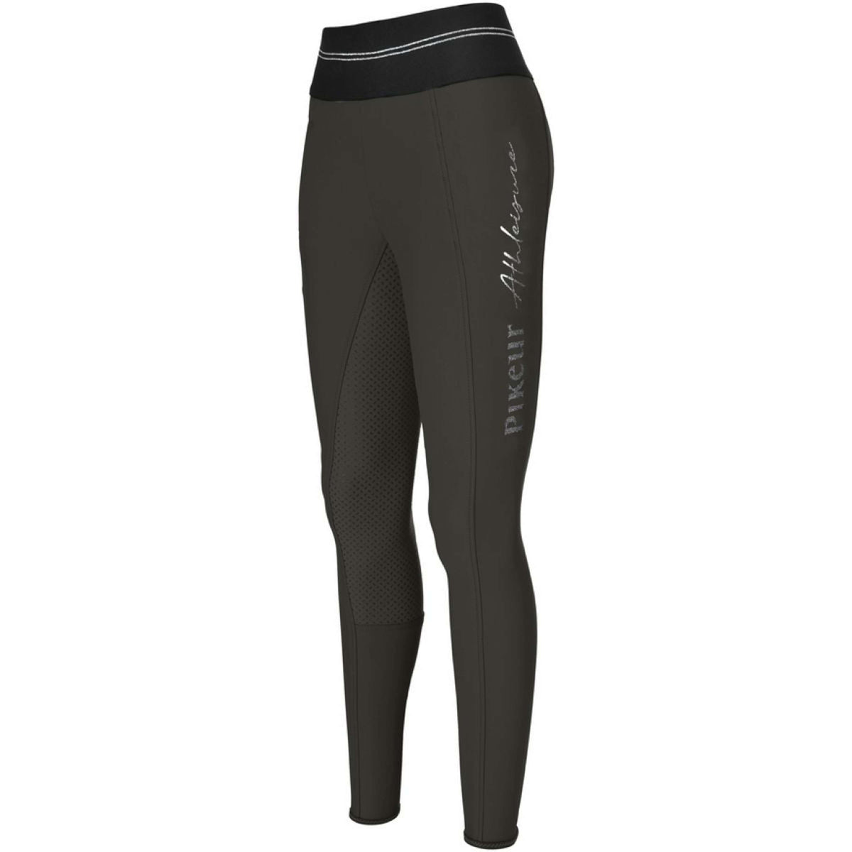 Pikeur Leggings da Equitazione Gia Athleisure Full Grip Oliva Nera