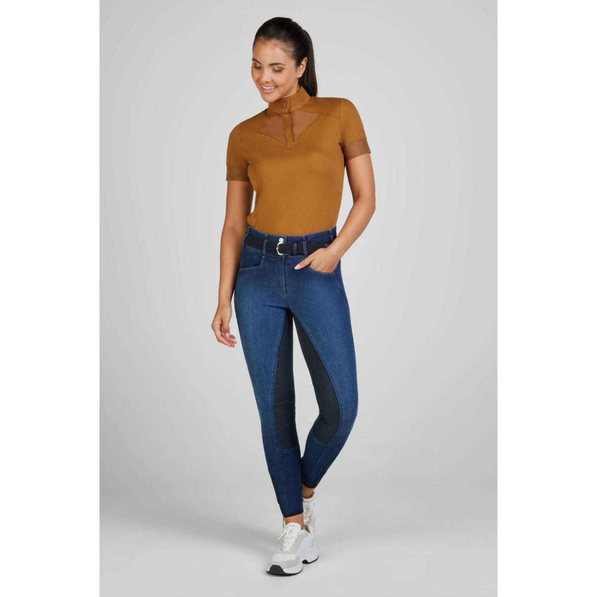 Pikeur Maglietta da Competizione Sports Pique Golden Caramel