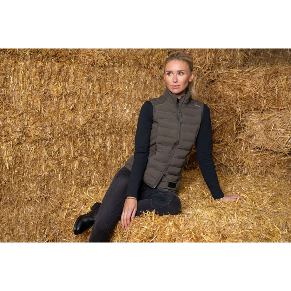 Pikeur Gilet Hybrid AW25 Deep Khaki