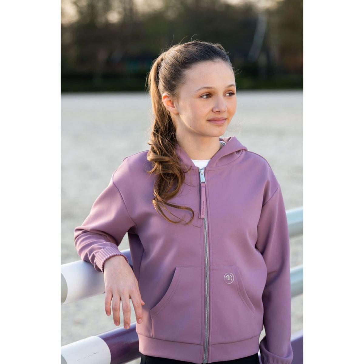 Pikeur Felpa con cappuccio e zip Athleisure AW25 Berry Blush