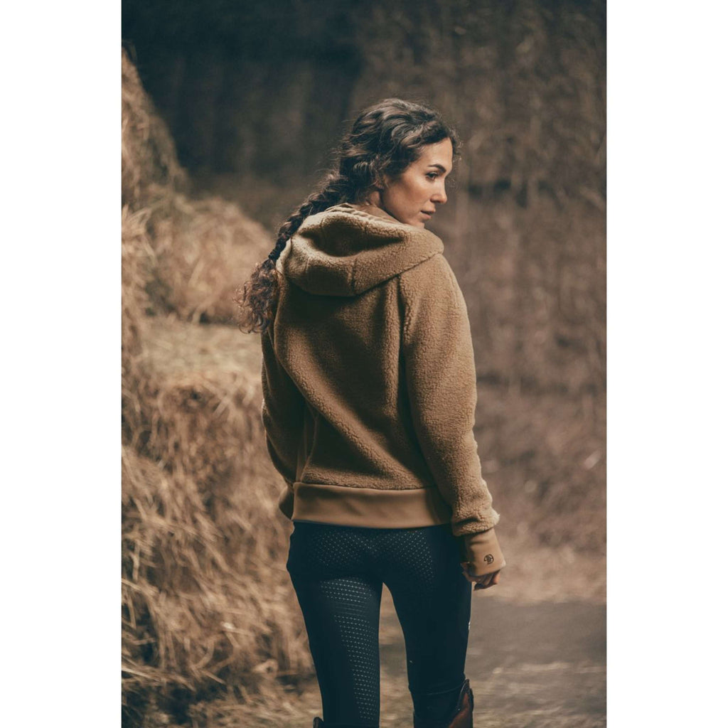 Pikeur Felpa con cappuccio e zip Teddyfleece Athleisure AW26 Toffee Beige