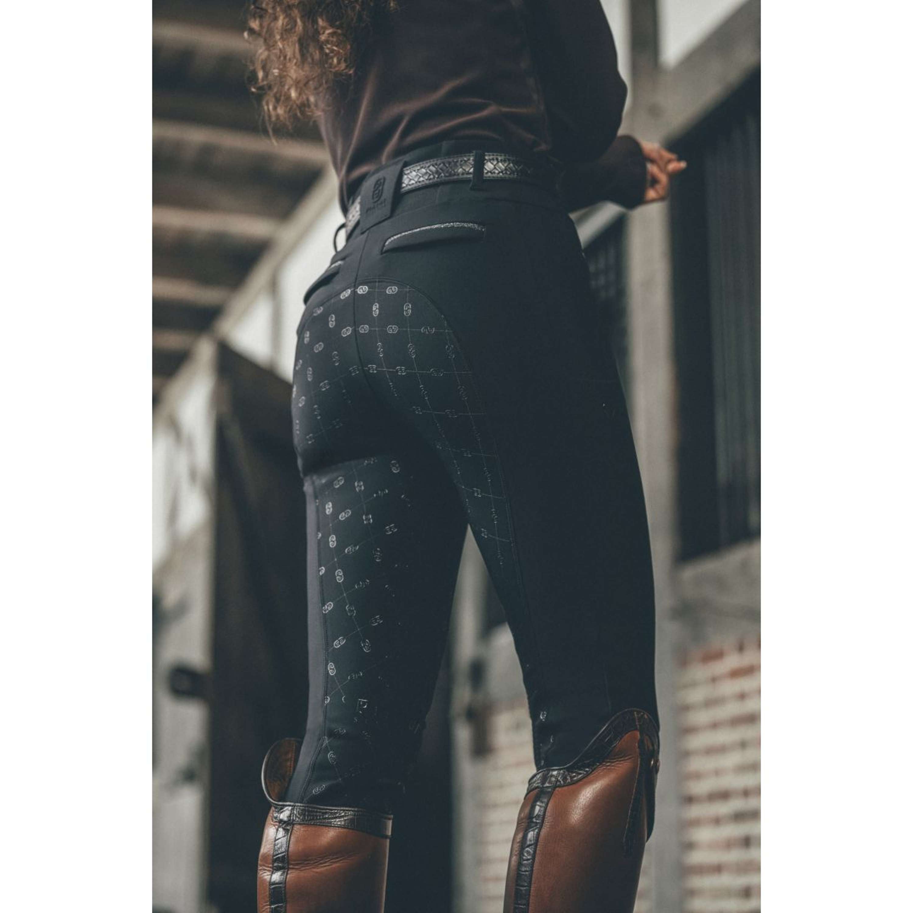 Pikeur Pantaloni da Equitazione Linnet GripTec SO Highwaist Full Grip Nero