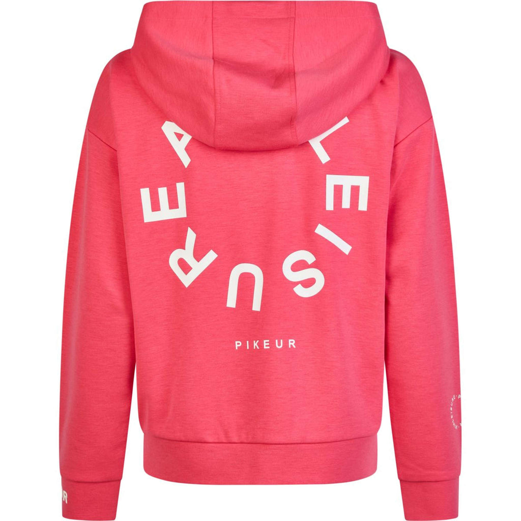 Pikeur Felpa con cappuccio e zip Athleisure SS26 Rosa lampone