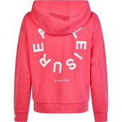Pikeur Felpa con cappuccio e zip Athleisure SS26 Rosa lampone