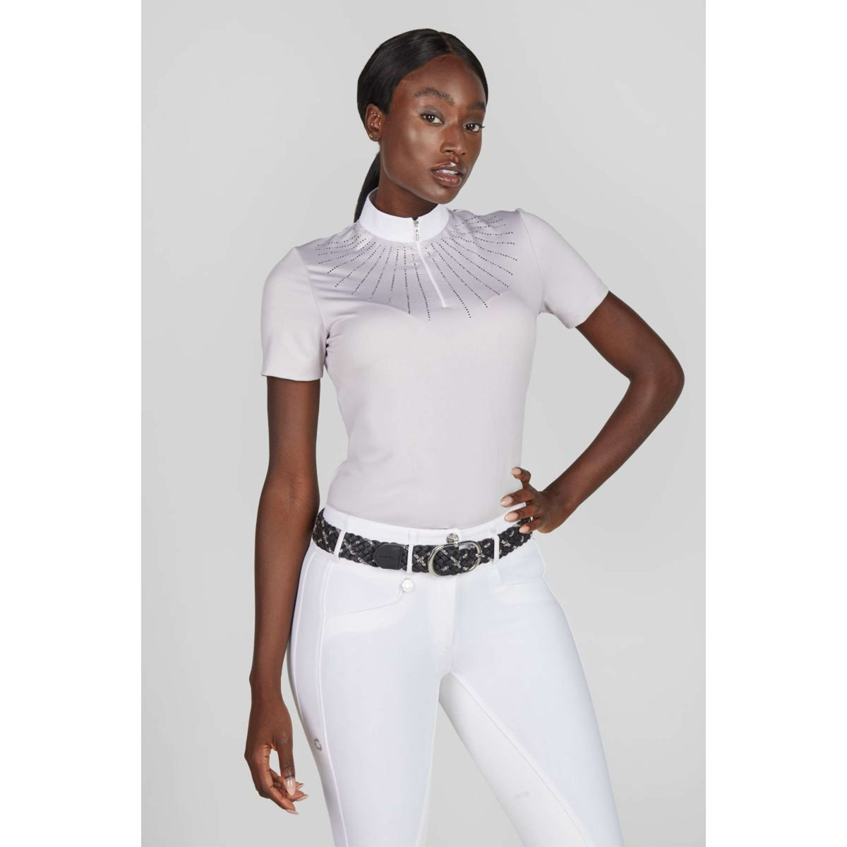 Pikeur Maglietta da Competizione Strass SS26 Soft Lilac