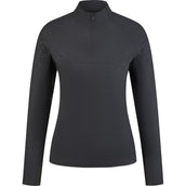 Pikeur Shirt Function Zip SS26 Maniche Lunghe Nero