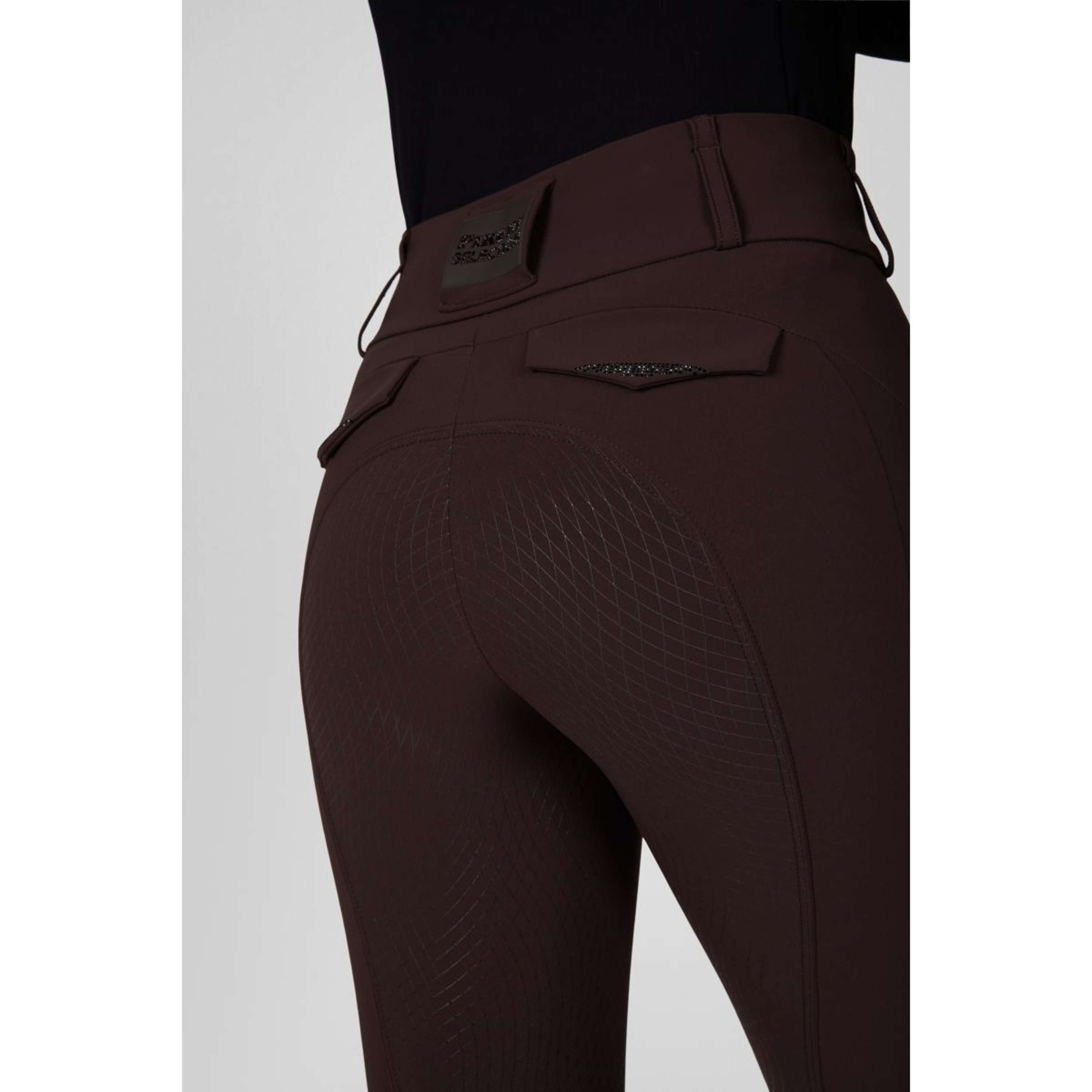Pikeur Pantaloni da Equitazione Cantira MatrixGripTec Highwaist Full Grip Marrone Cioccolato