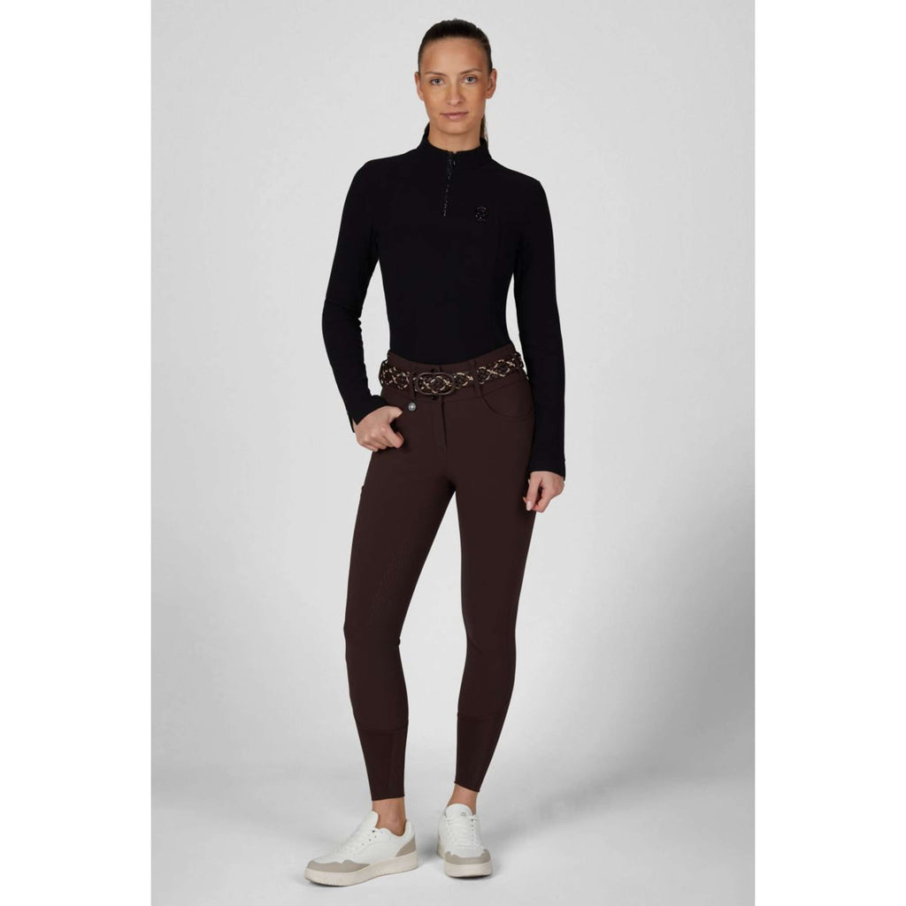 Pikeur Pantaloni da Equitazione Cantira MatrixGripTec Highwaist Full Grip Marrone Cioccolato