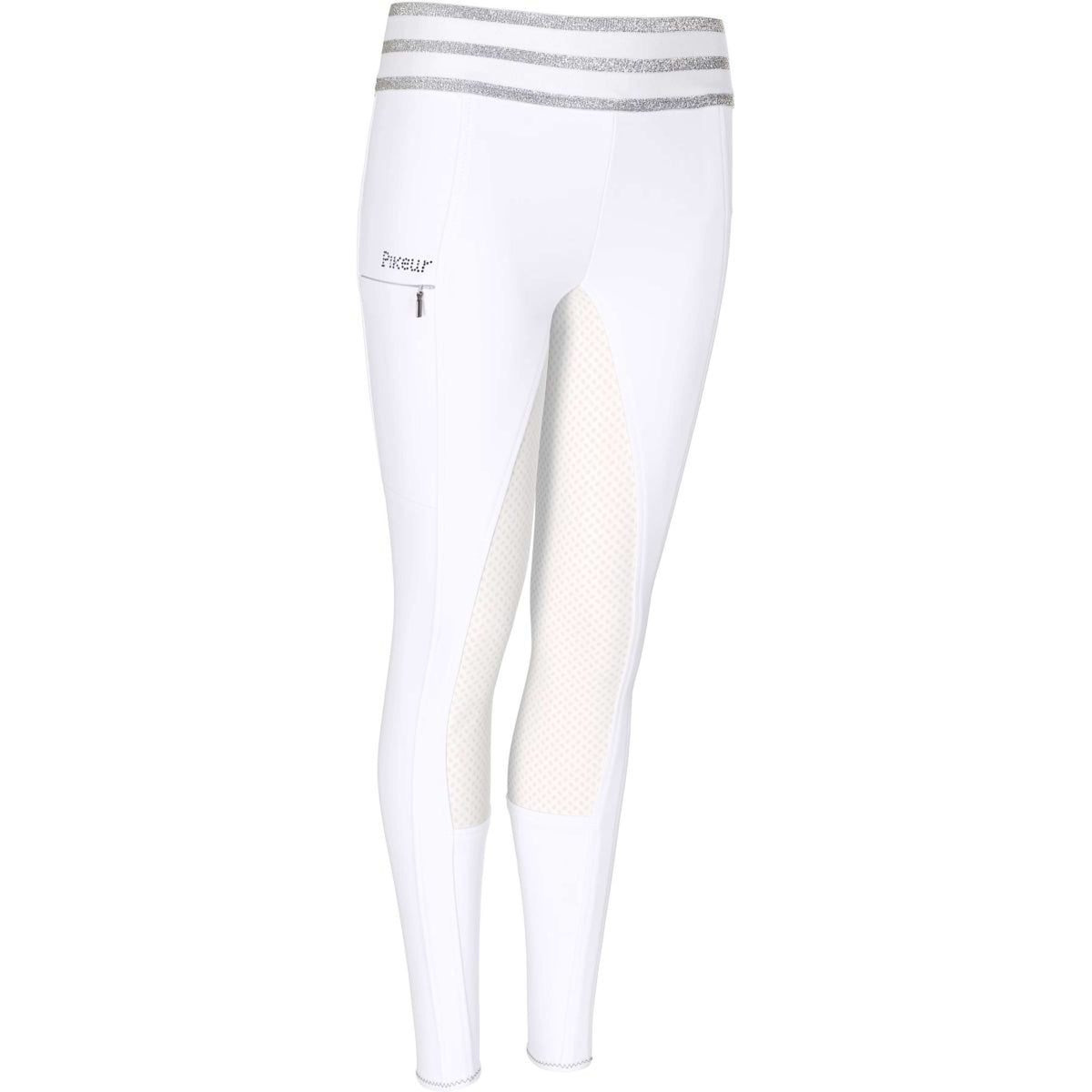 Pikeur Leggings da Equitazione Ida Athleisure Full Grip Bianco