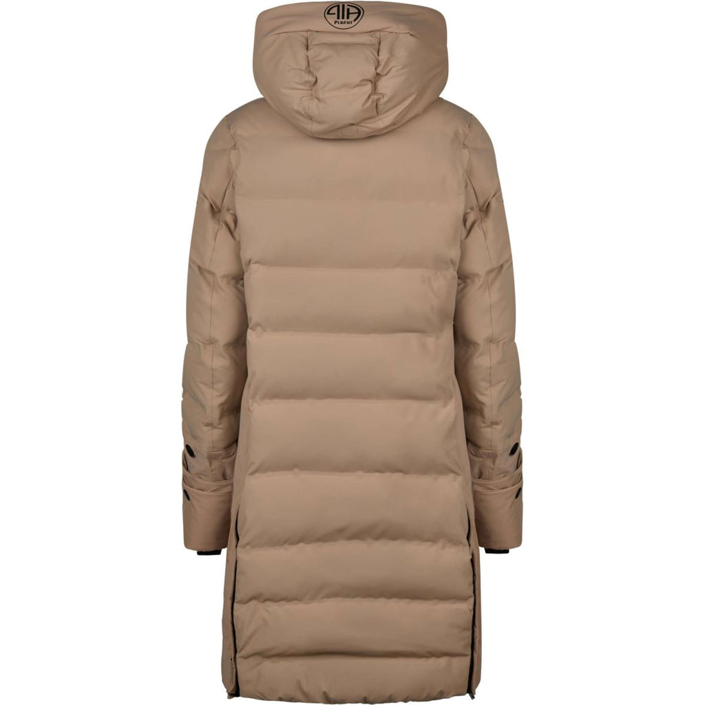 Pikeur Cappotto Lungo Quilted Raincoat Athleisure AW26 Mocha Cream