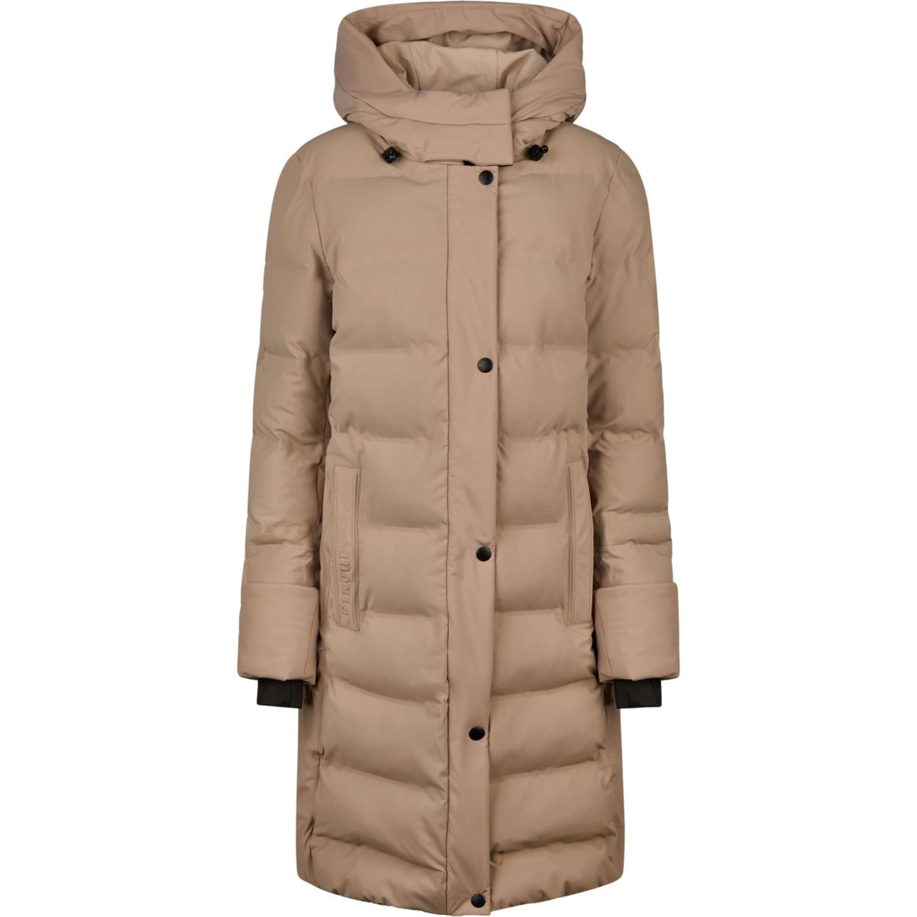 Pikeur Cappotto Lungo Quilted Raincoat Athleisure AW26 Mocha Cream