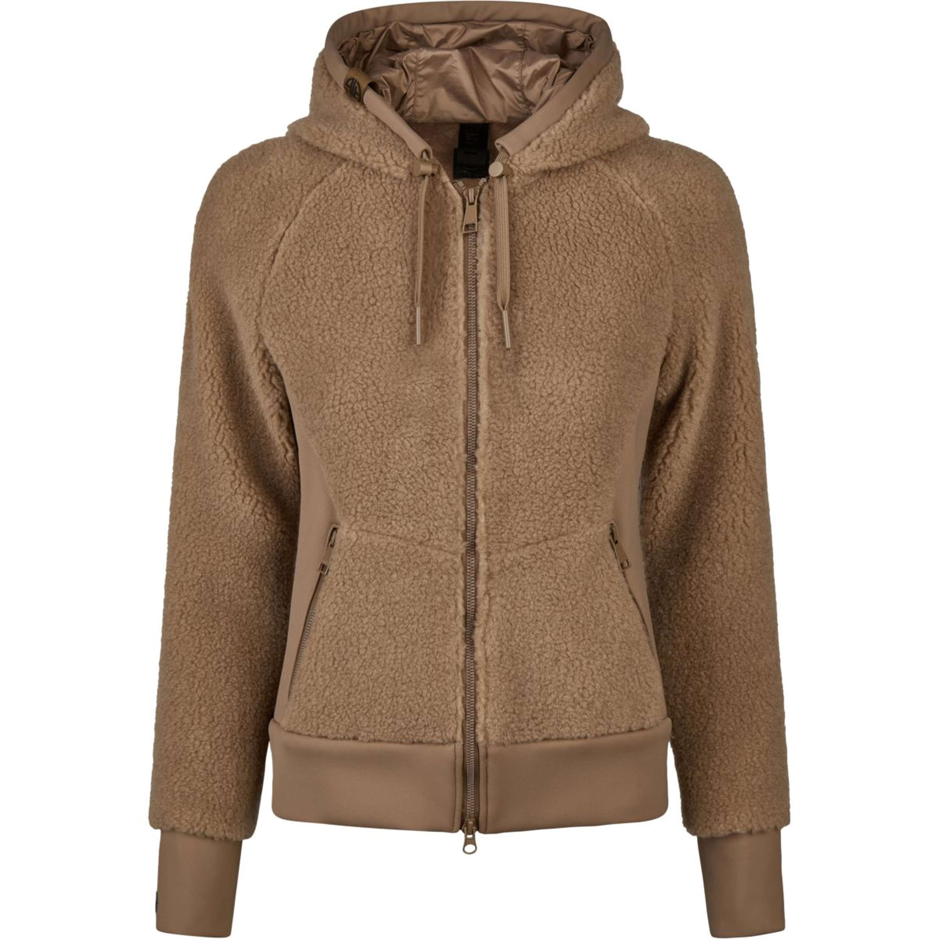 Pikeur Felpa con cappuccio e zip Teddyfleece Athleisure AW26 Toffee Beige