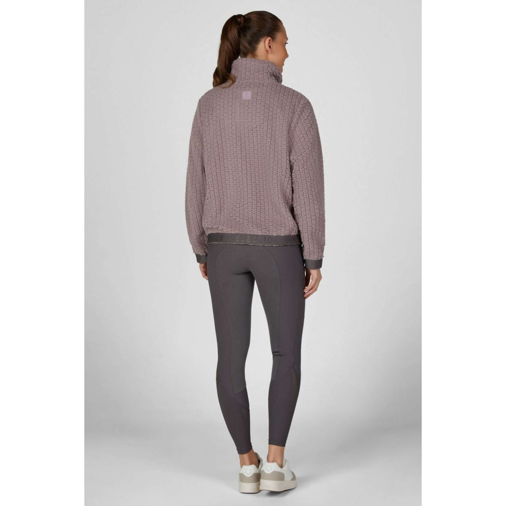 Pikeur Felpa con cappuccio e zip Velvet Selection AW26 Ash Mauve