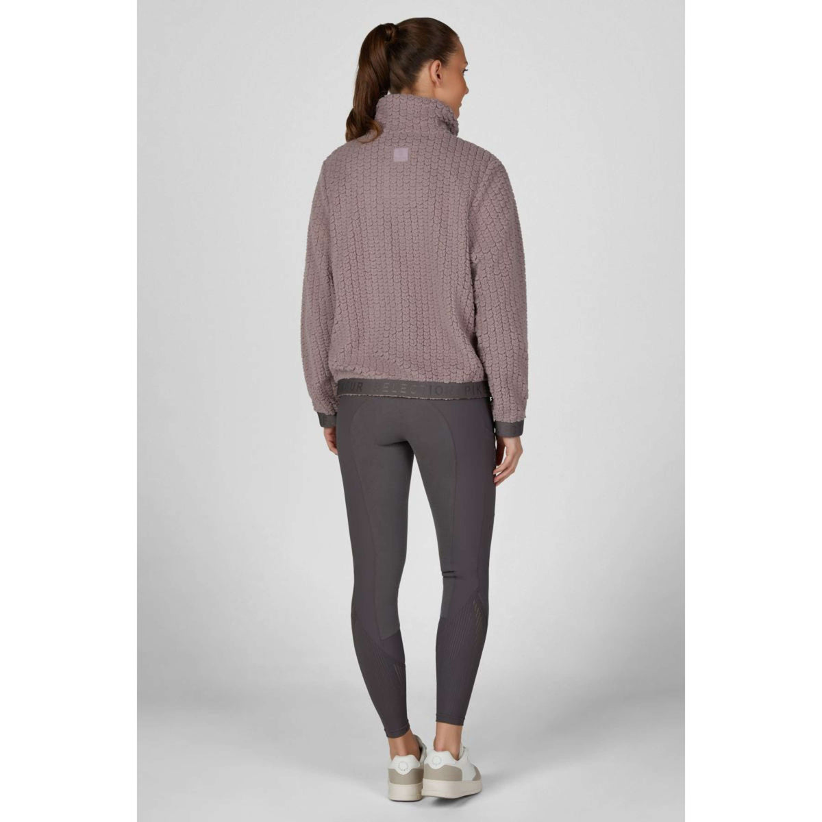 Pikeur Felpa con cappuccio e zip Velvet Selection AW26 Ash Mauve