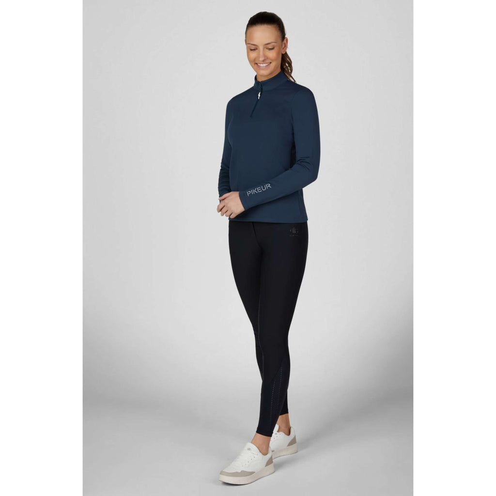Pikeur Maglia Zip Athleisure AW26 Maniche Lunghe Navy Blue