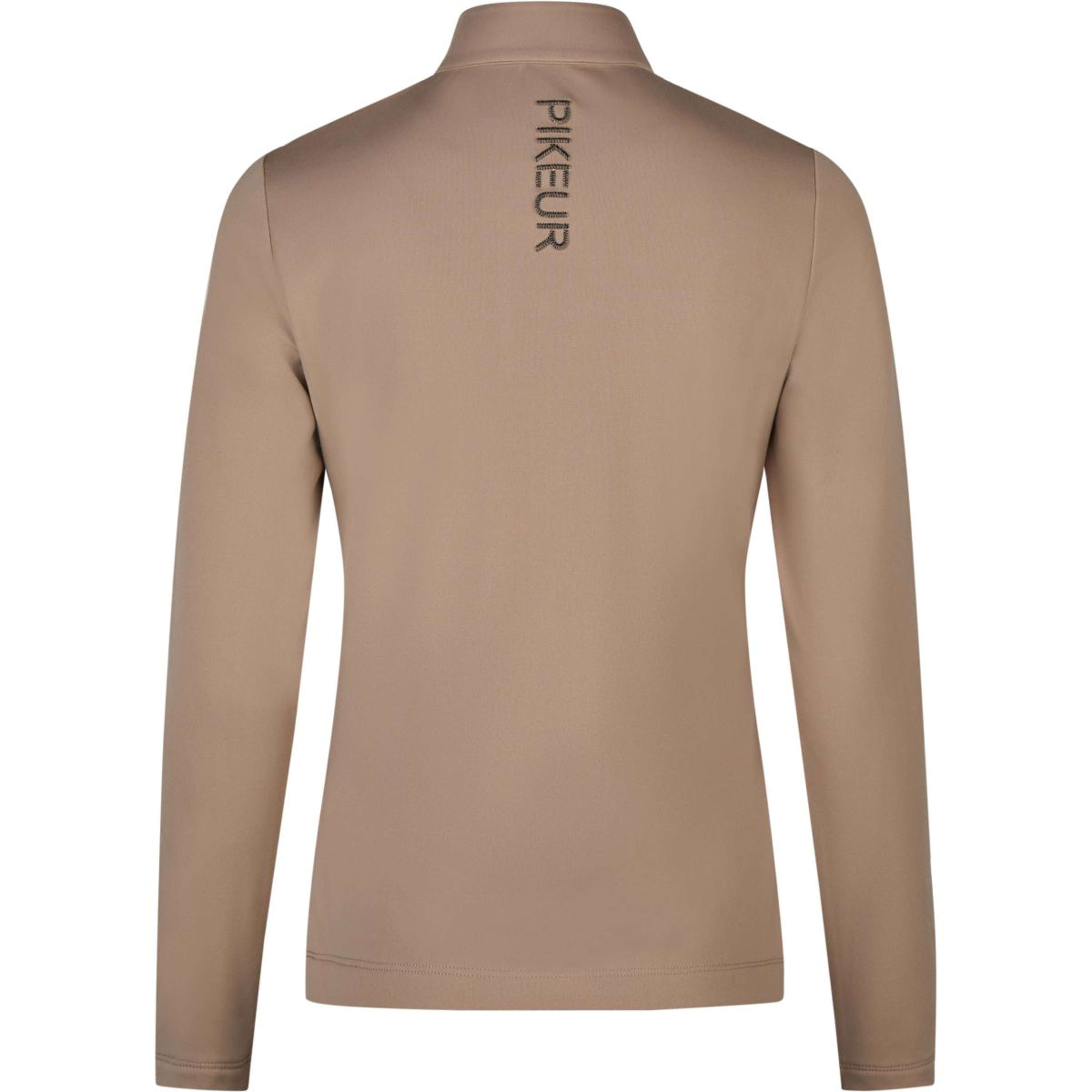 Pikeur Maglia Zip Athleisure AW26 Maniche Lunghe Mocha Cream
