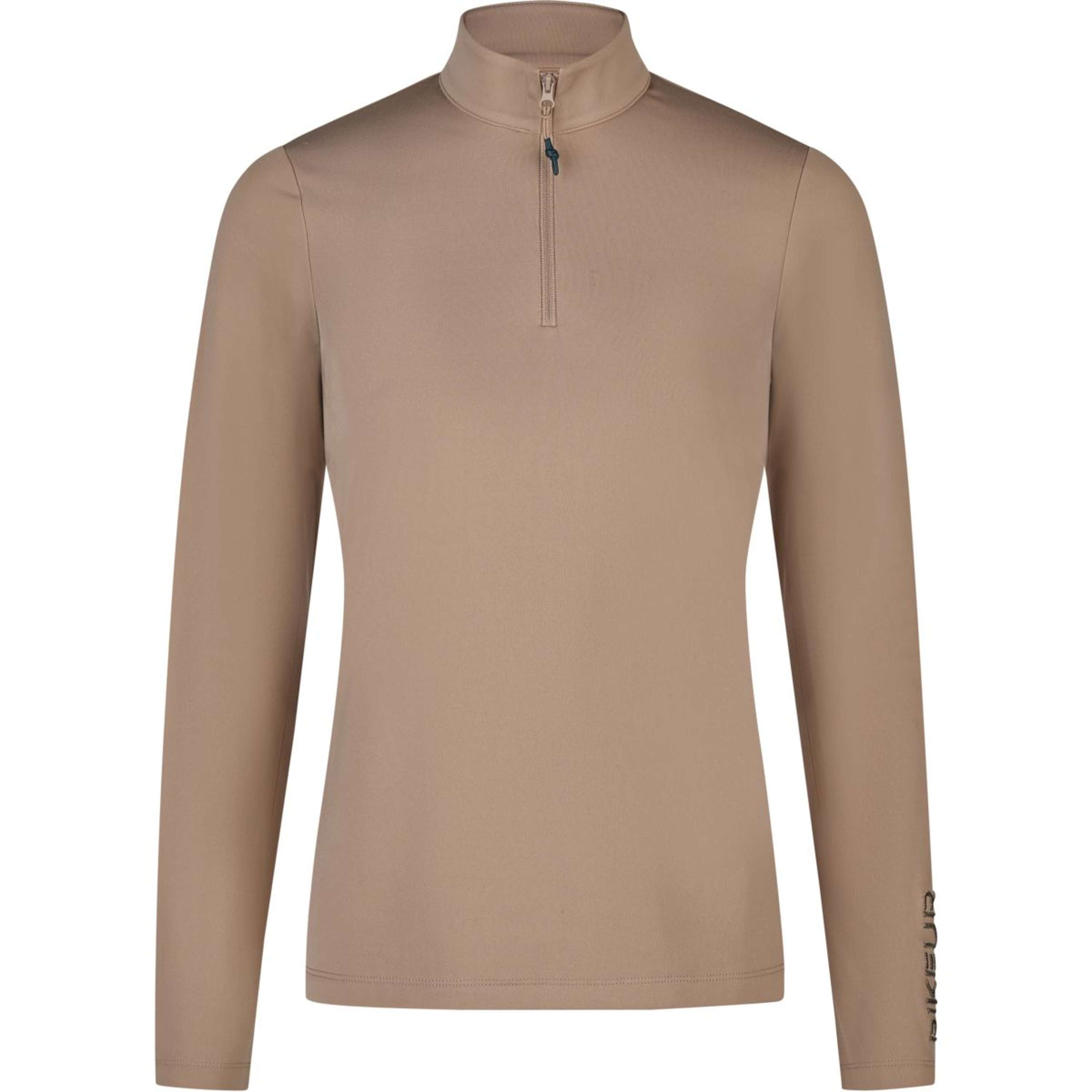 Pikeur Maglia Zip Athleisure AW26 Maniche Lunghe Mocha Cream