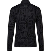 Pikeur Maglia Zip Print Selection AW26 Maniche Lunghe Nero