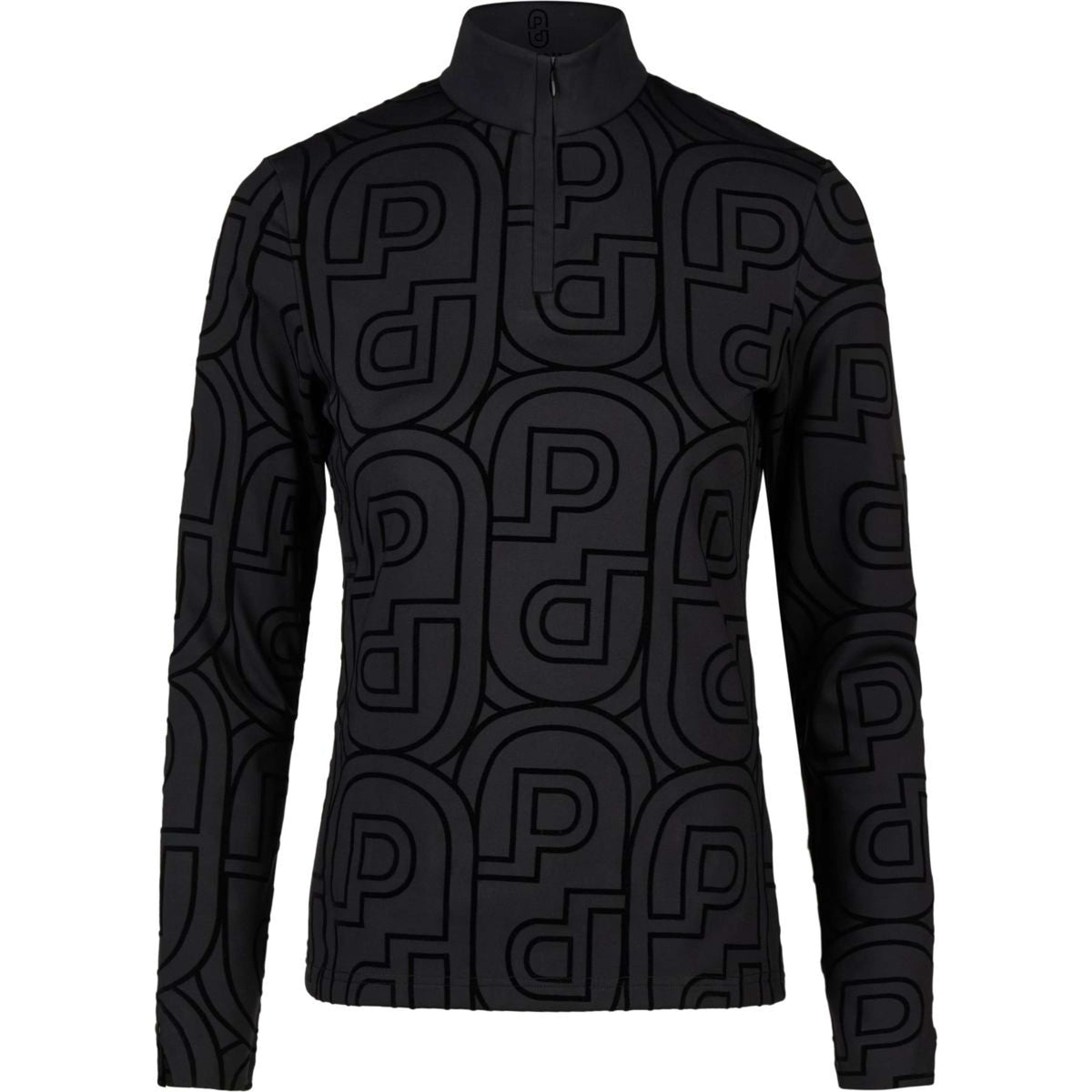 Pikeur Maglia Zip Print Selection AW26 Maniche Lunghe Nero