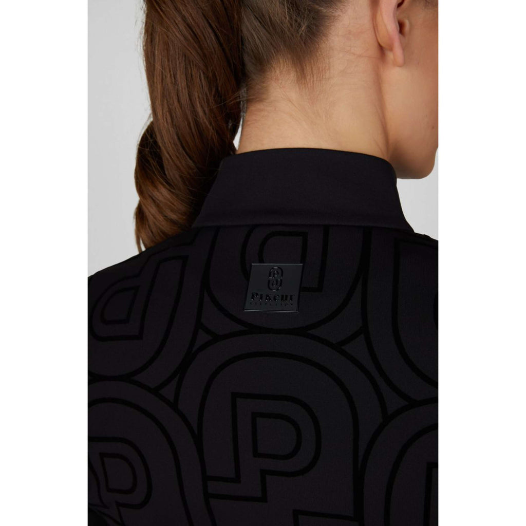 Pikeur Maglia Zip Print Selection AW26 Maniche Lunghe Nero