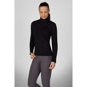 Pikeur Maglia Zip Print Selection AW26 Maniche Lunghe Nero