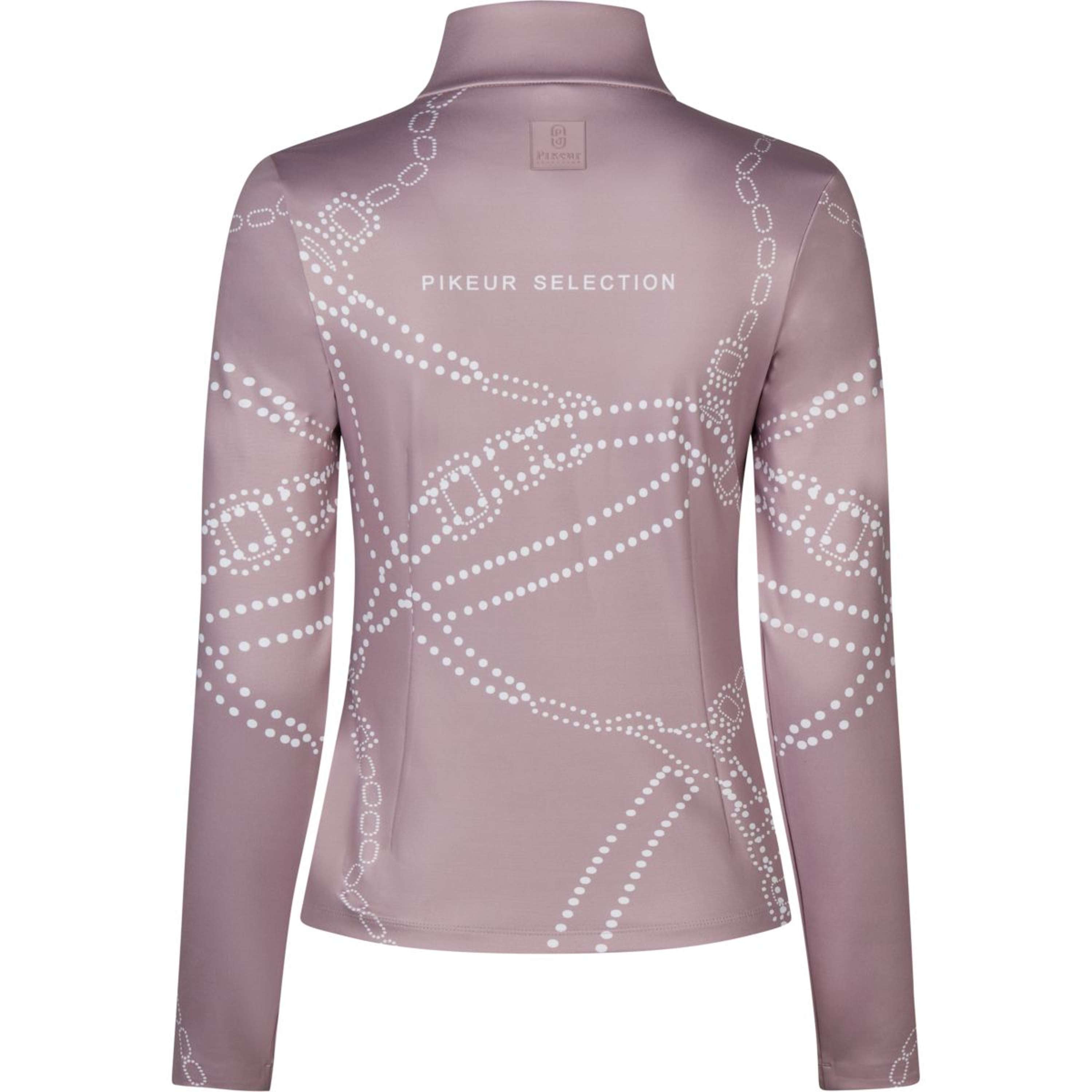 Pikeur Maglia Zip Print Selection AW26 Maniche Lunghe Ash Mauve