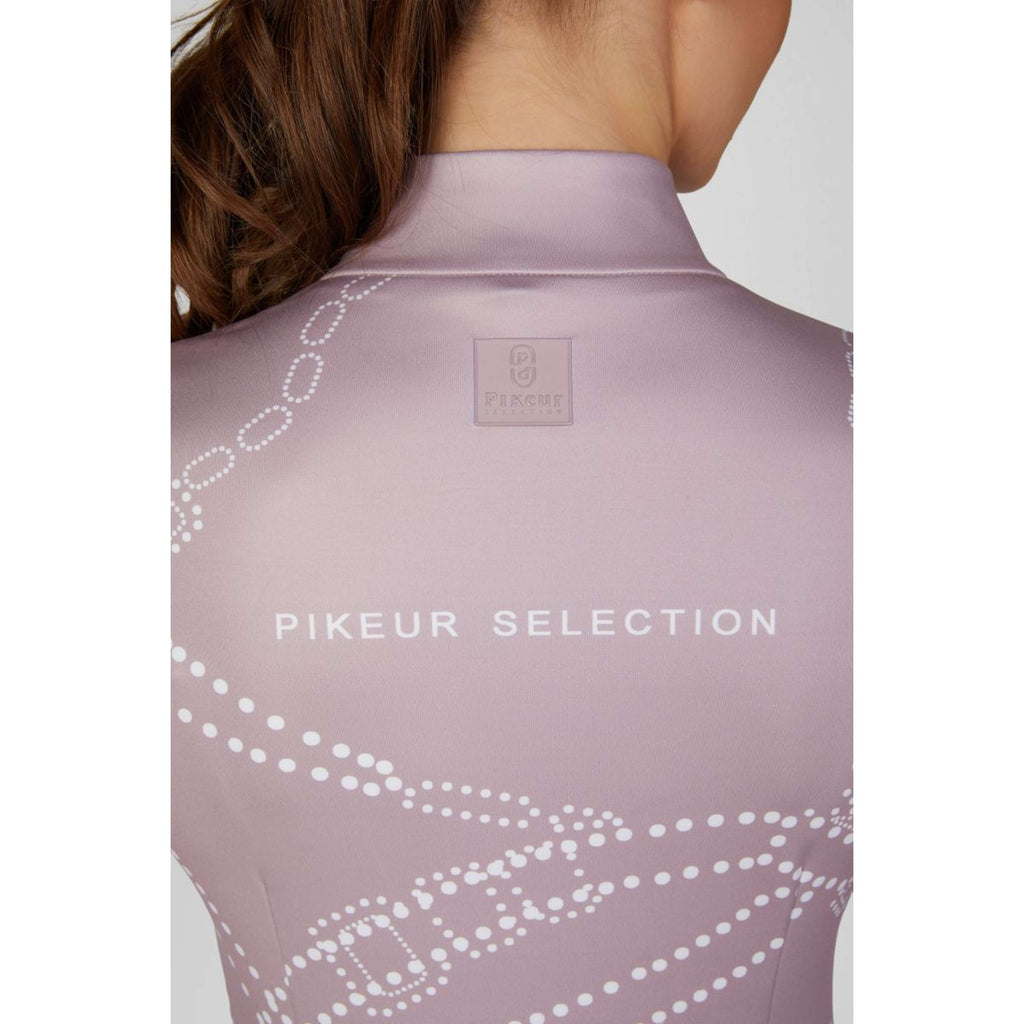 Pikeur Maglia Zip Print Selection AW26 Maniche Lunghe Ash Mauve