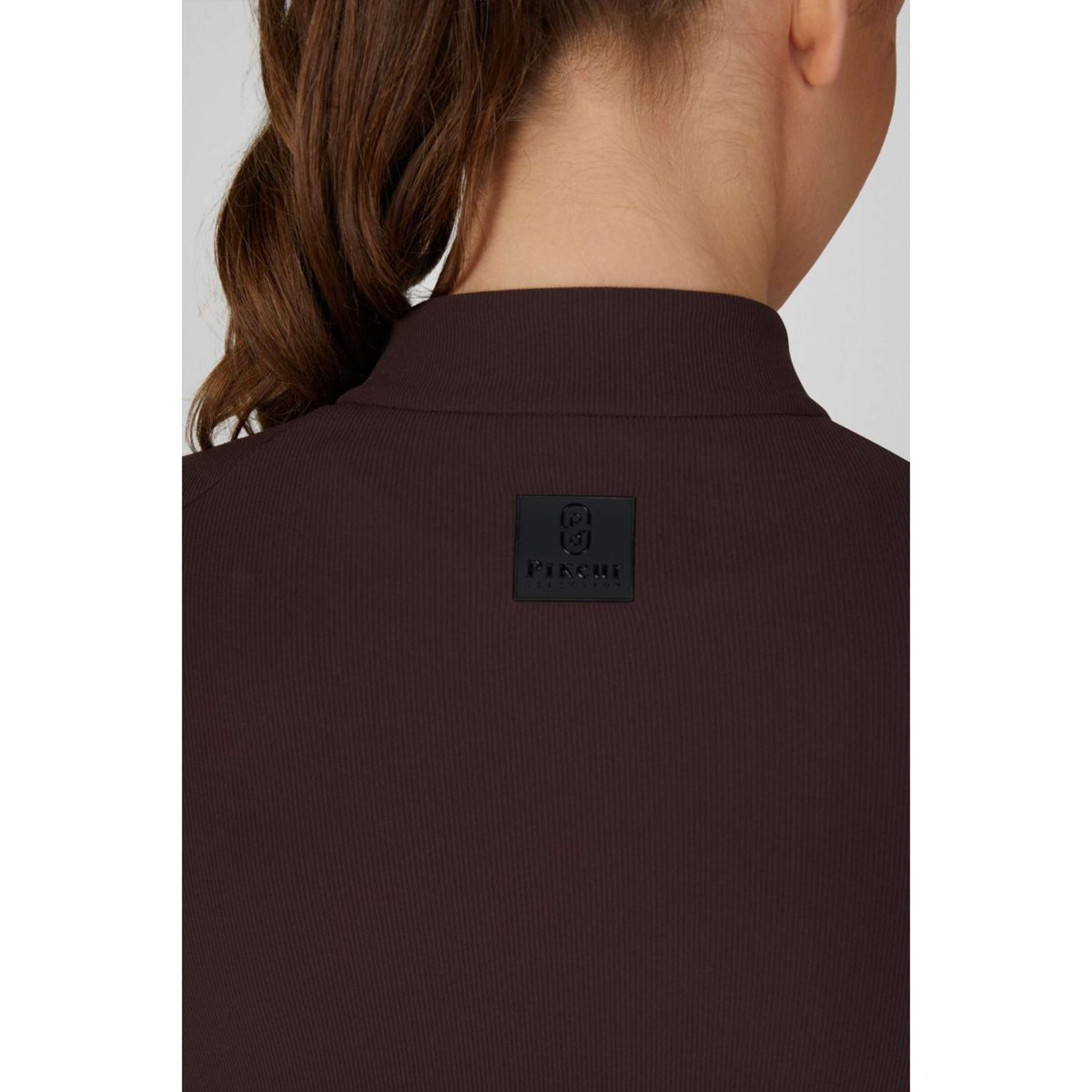 Pikeur Maglia Zip Rip Selection AW26 Maniche Lunghe Marrone Cioccolato
